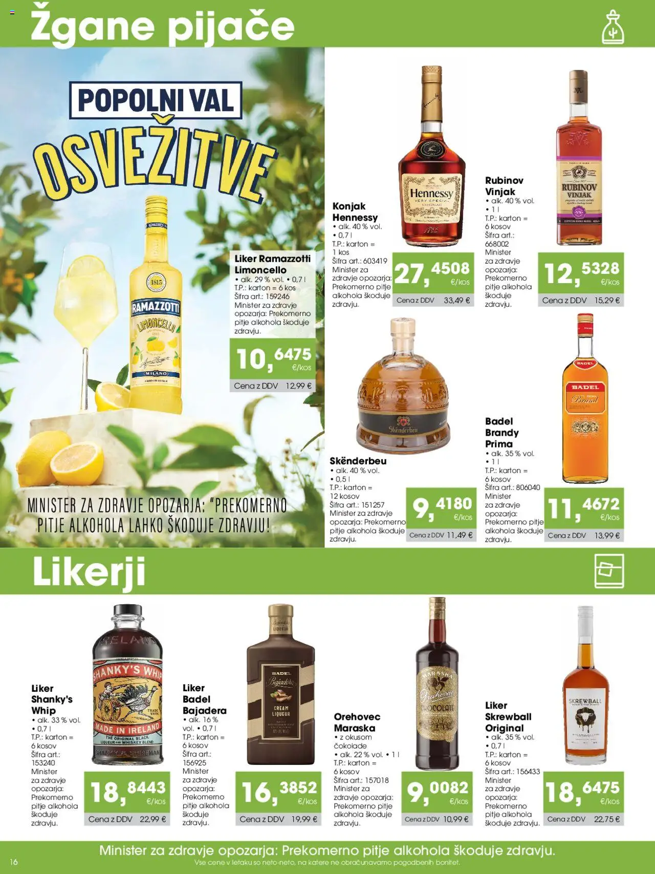 Tuš katalog cash & carry trgovec │ velja od 07.08.2025 | Stran: 16 | Izdelki: Kos