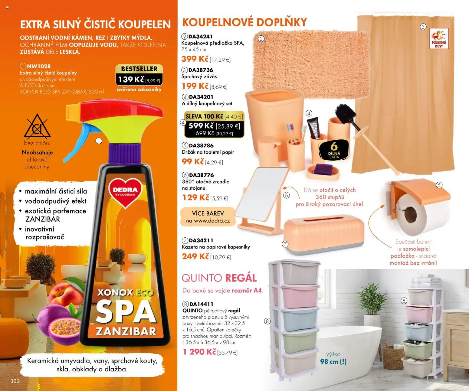 Nové Dedra akcie – leták je platný od 01.03.2026 | Strana: 32 | Produkty: Regál