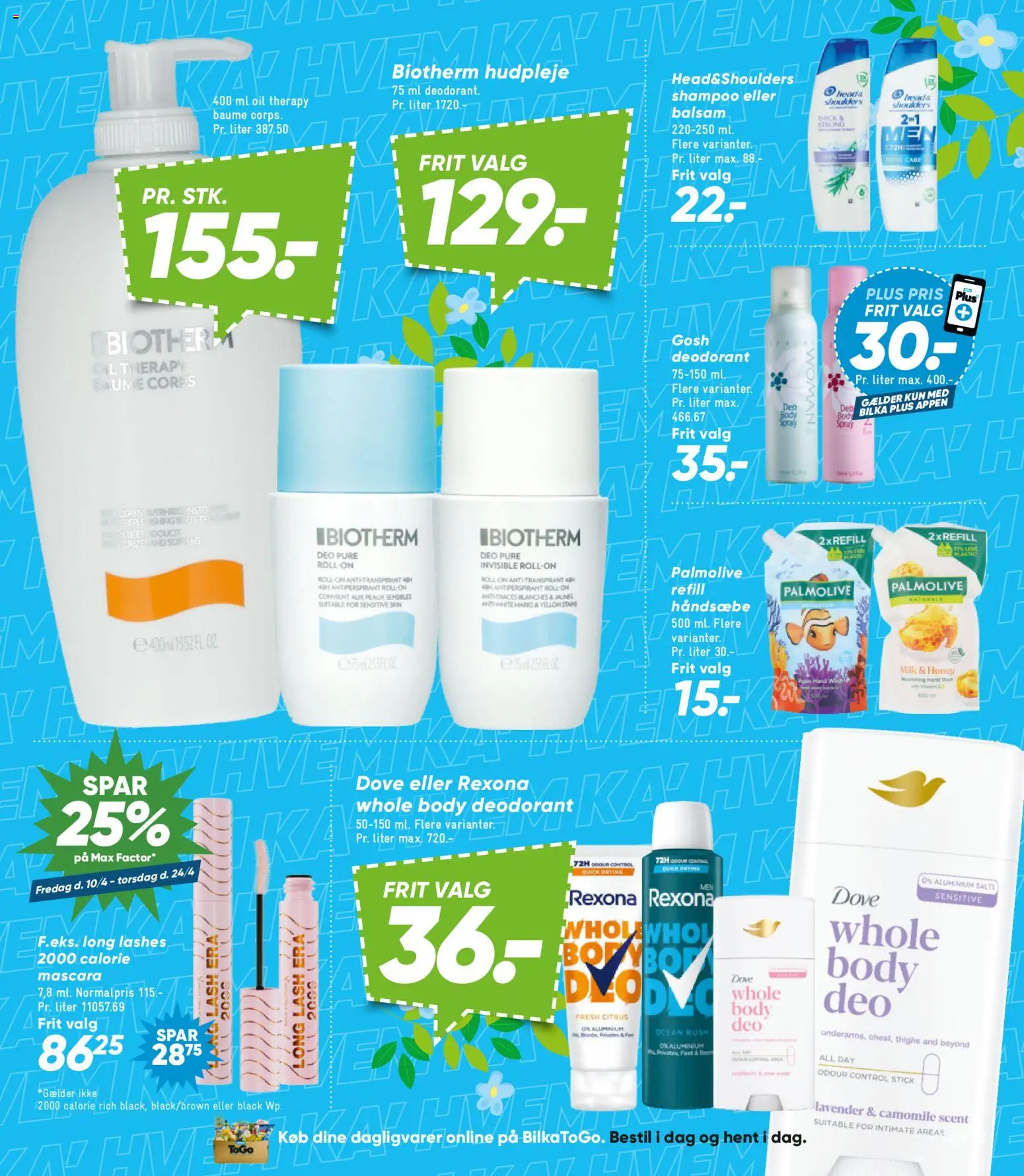 Bilka tilbudsavis – gyldig fra 10.04.2026 | Side: 38 | Produkter: Shampoo, Balsam, Deodorant, Antiperspirant