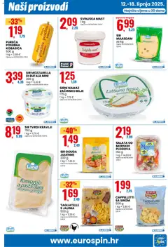 Eurospin katalog | vrijedi od 12.06.2025 | Stranica: 3 | Proizvodi: Mast, Sir, Svinjska mast, Kobasica