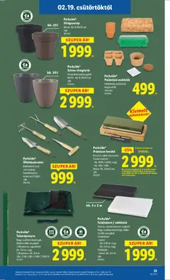 Lidl Akciós újság - amely érvényes a következő dátumtól: 19.02.2026 | Oldal: 23 | Termékek: Parkside, Takaróponyva, Virágtartó, Játékok
