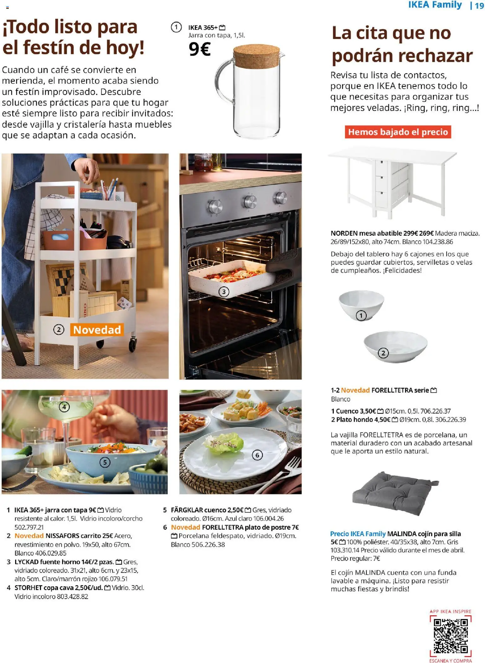 Catálogo IKEA Family │ válido desde el 01.04.2026 | Página: 19 | Productos: Café, Funda, Βρεφικό κρεβάτι, Βραχιόλι