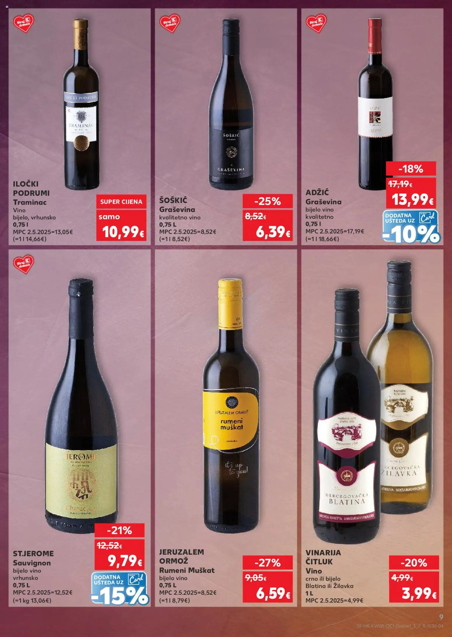 Kaufland katalog | vrijedi od 18.02.2026 | Stranica: 9 | Proizvodi: Bijelo vino, Vino