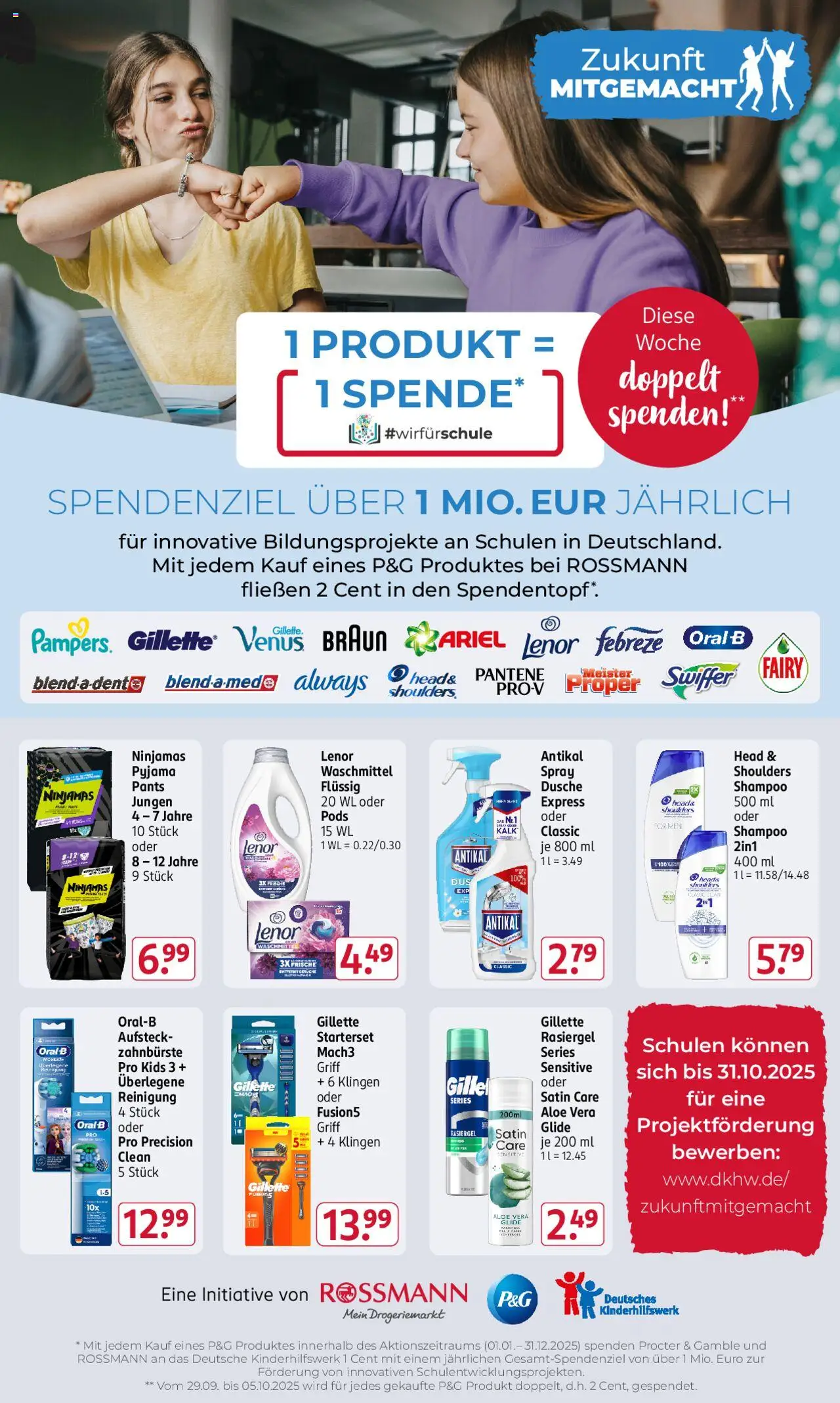 Rossmann Prospekt 	 – gültig ab 29.09.2025 | Seite: 20 | Produkte: Ariel, Dusche, Head & shoulders, Swiffer