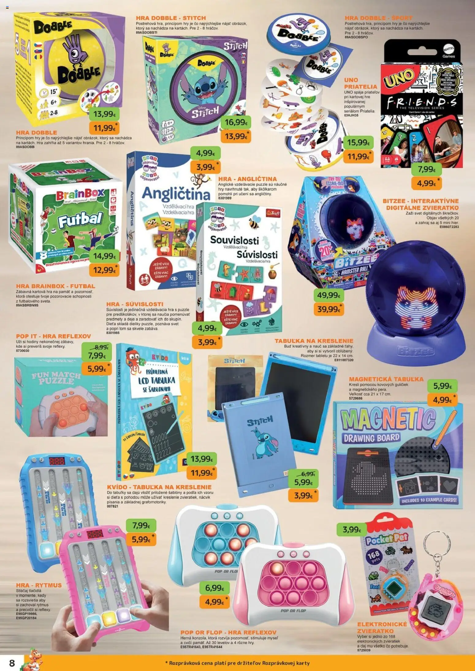 Nové Dráčik akcie – leták je platný od 16.04.2026 | Strana: 8 | Produkty: Hodiny, Puzzle, Hra