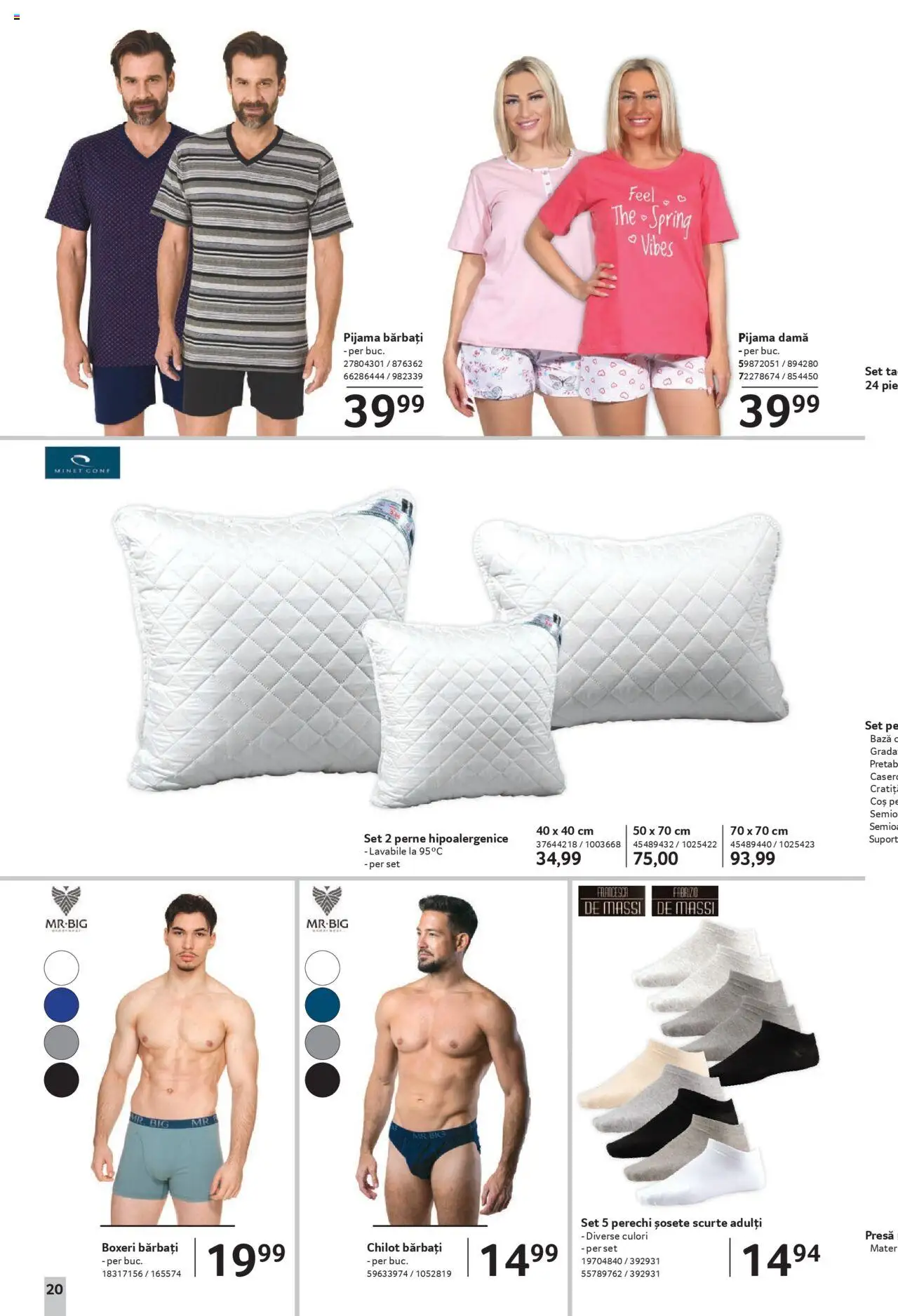 Catalog Selgros - Magazine Mici – valabil de la 08.08.2025 | Pagină: 20 | Produse: Presă, Coș, Șosete, Boxeri