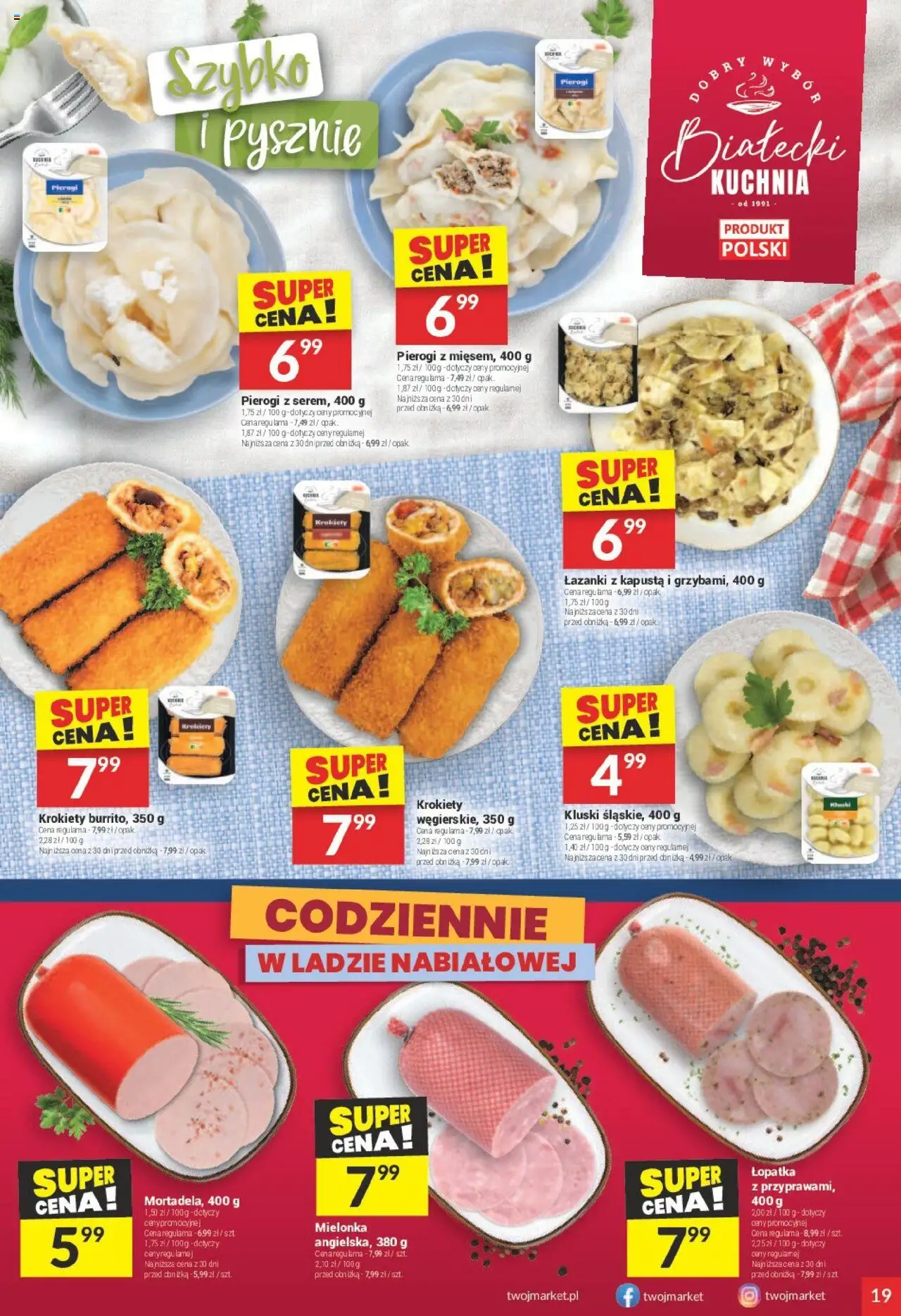 Twój Market Gazetka od 15.10.2025 | Strona: 19 | Produkty: Kapusta, Pierogi, Krokiety