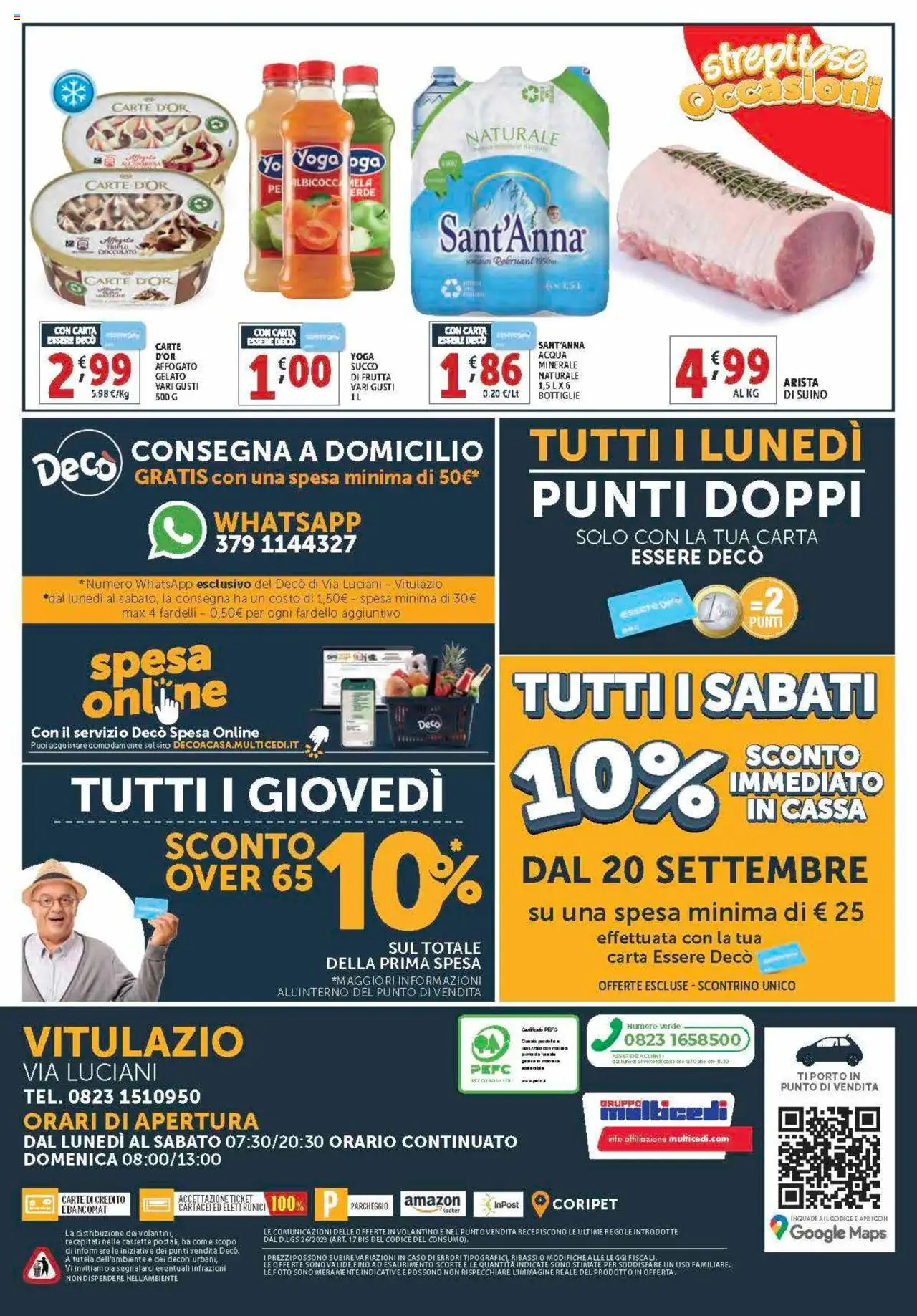 Volantino Decò del 15.09.2025 | Pagina: 20 | Prodotti: Cioccolato, Gelato, Acqua, Frutta