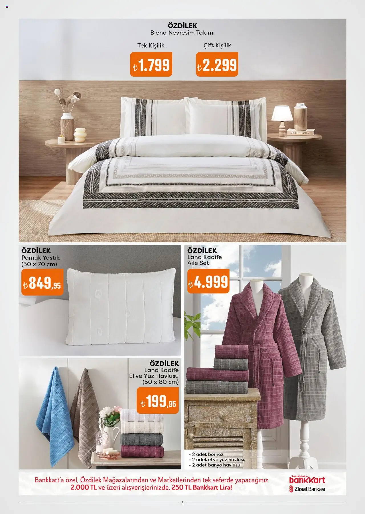 Özdilek Katalog - 08.10.2025 tarihinden itibaren geçerlidir | Sayfa: 3 | Ürünler: Yastık, Banyo, Nevresim, Bornoz