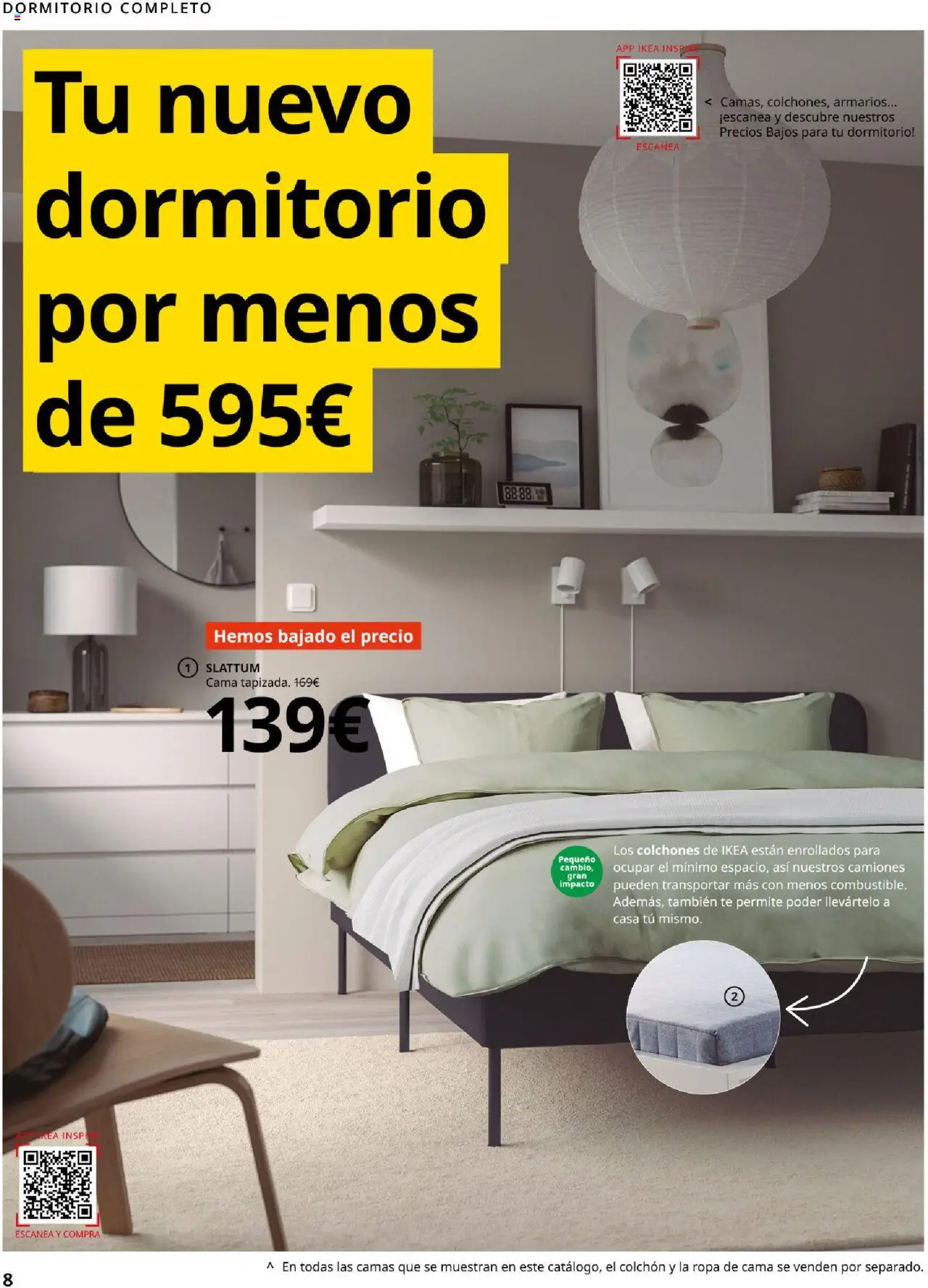 Catálogo IKEA Precios bajos. Muy bajos │ válido desde el 04.02.2025 | Página: 8 | Productos: Té, Colchon, Ropa, Cama