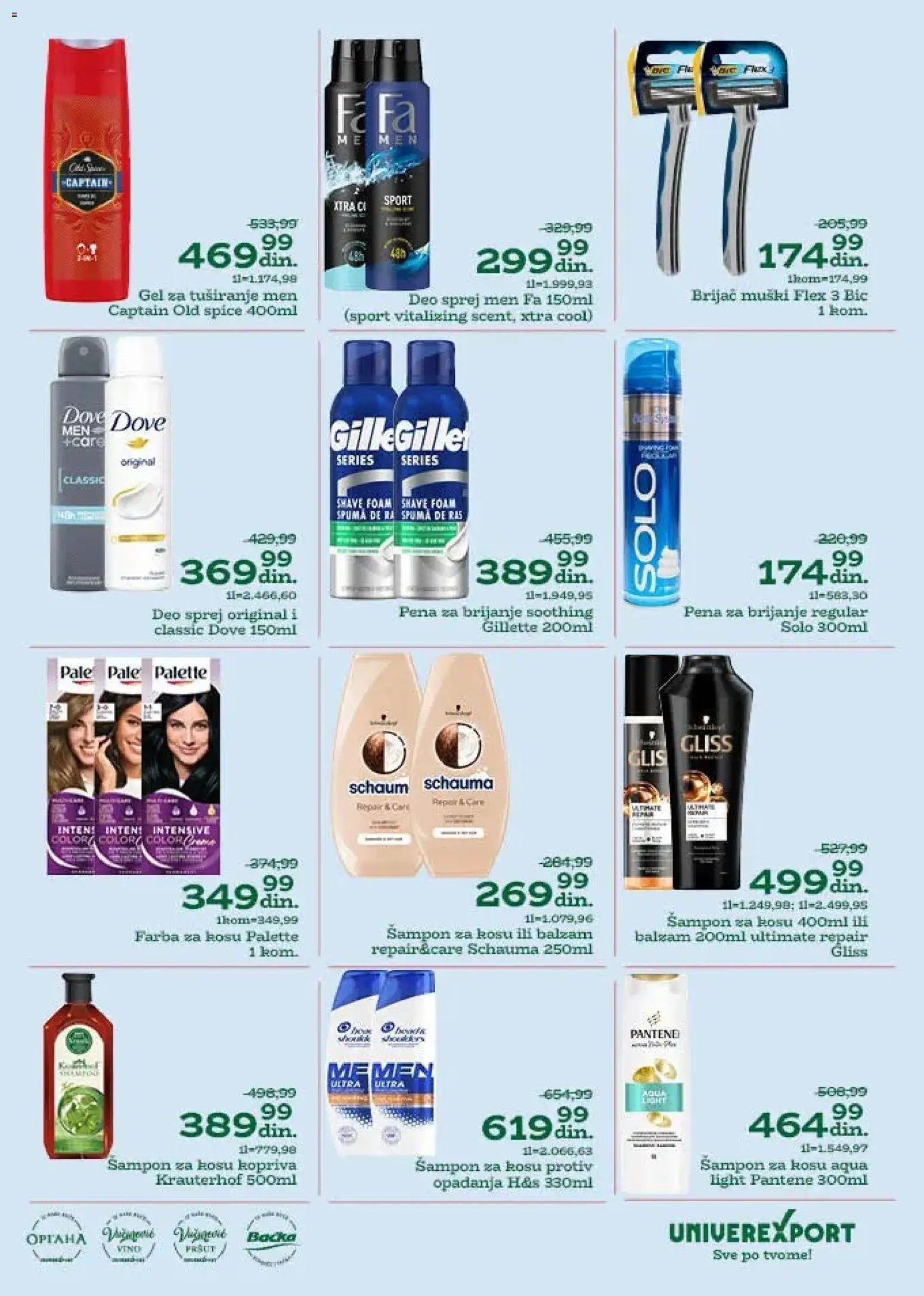 Univerexport katalog - važi od 10.11.2025 | Strana: 20 | Proizvode: Pantene, Šampon, Farba za kosu, Dove