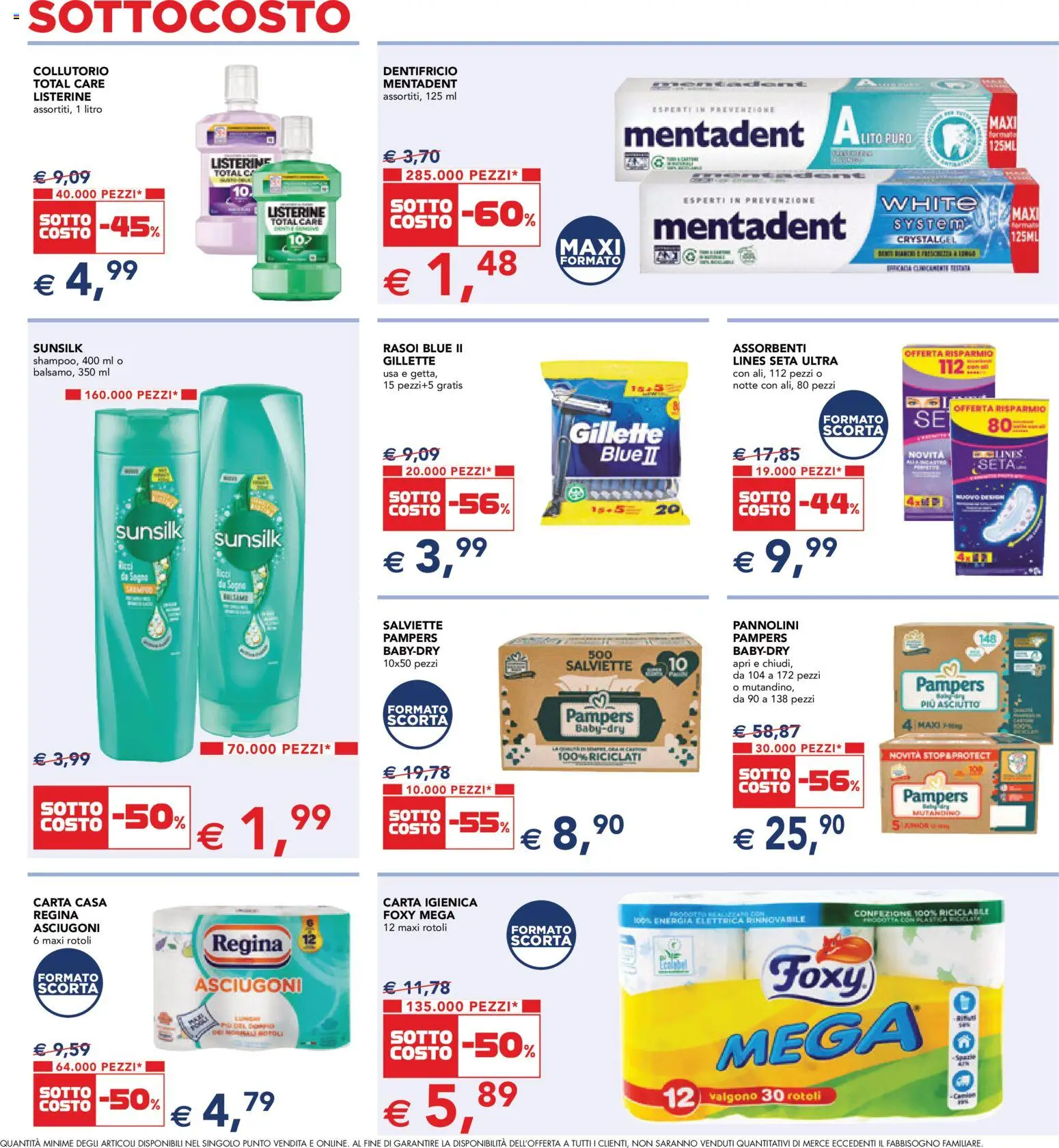 Volantino Esselunga S del 07.11.2025 | Pagina: 7 | Prodotti: Carta igienica, Dentifricio, Collutorio, Pampers