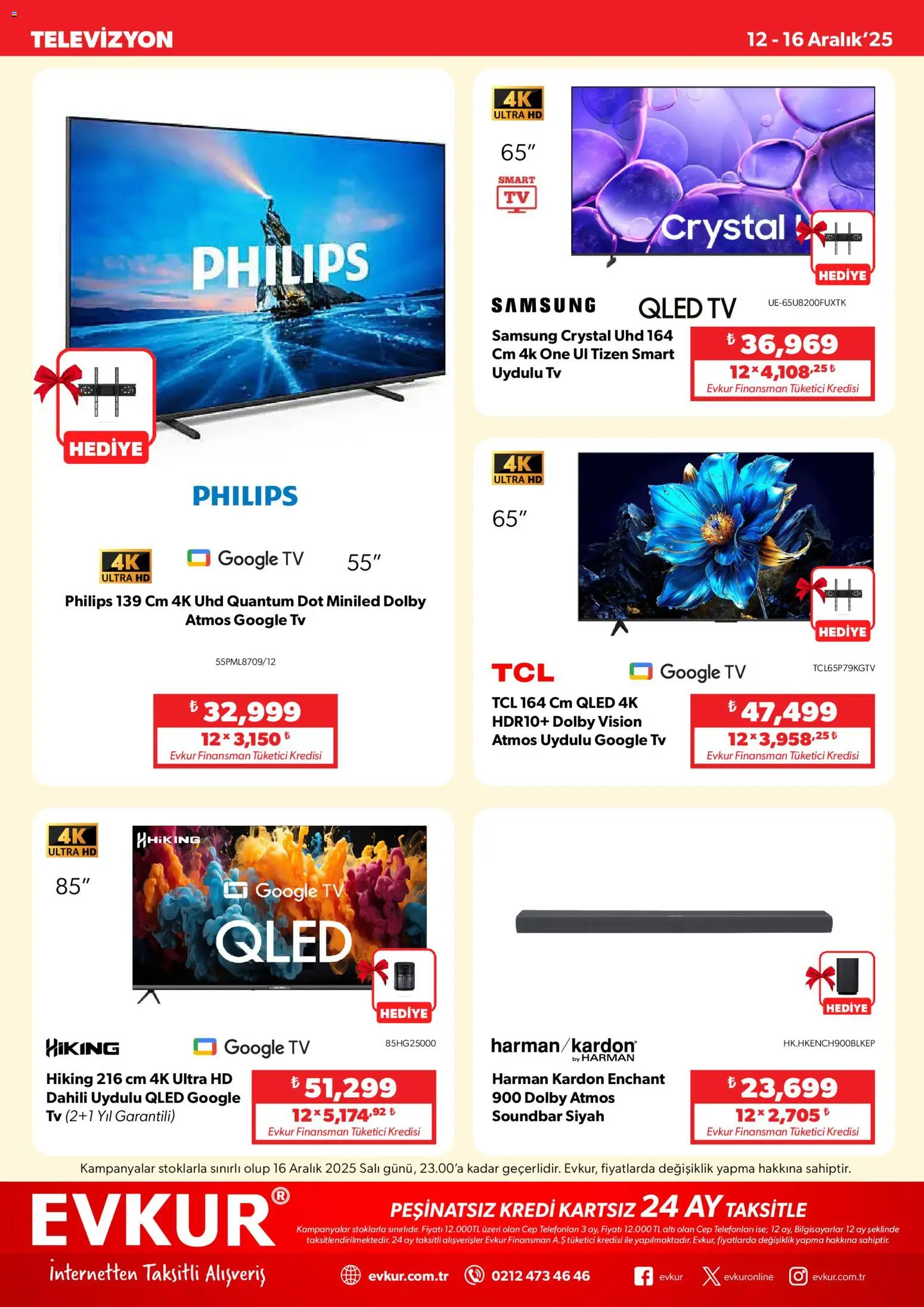 Evkur Muhteşem Fırsatlar - 12.12.2025 tarihinden itibaren geçerlidir | Sayfa: 3 | Ürünler: TV, Televizyon