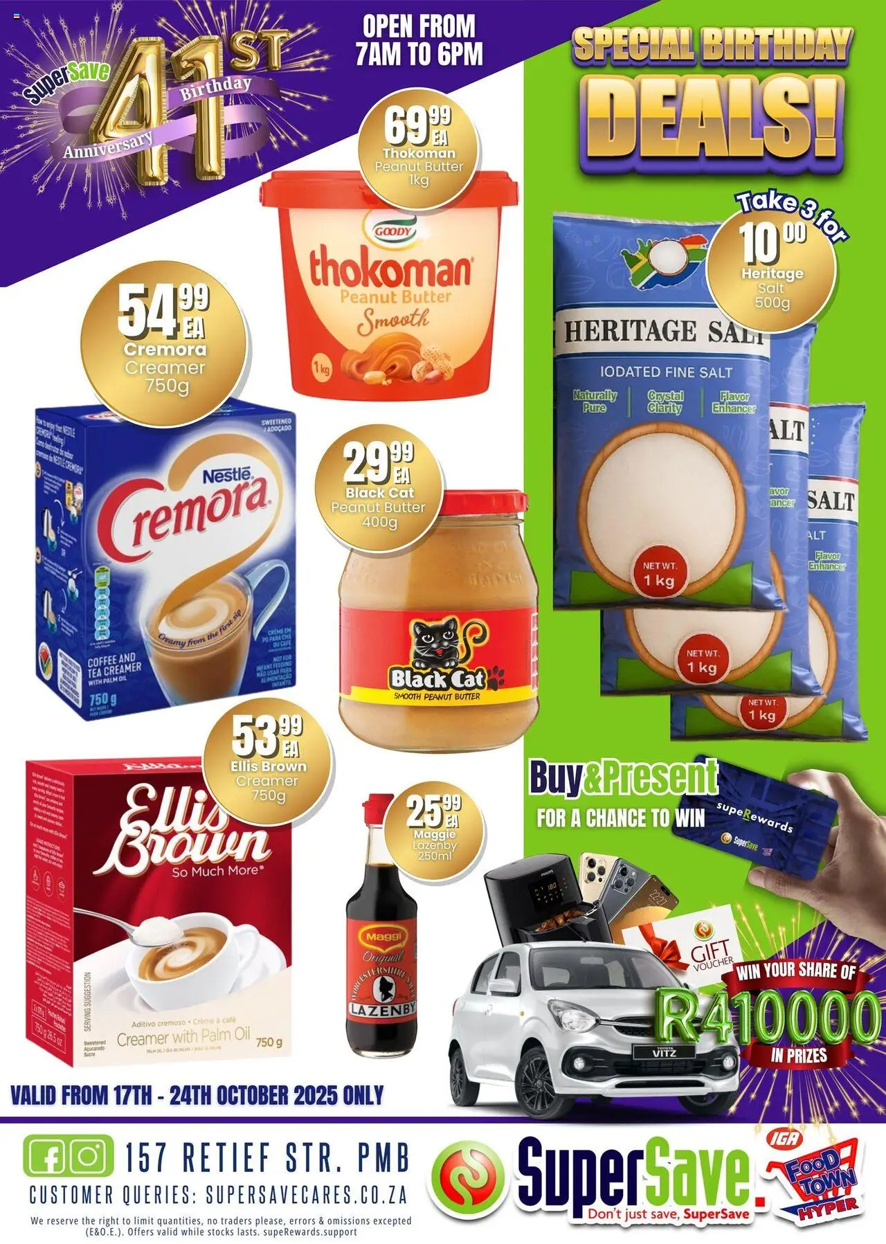 New Super Save catalogue – valid from 17.10.2025 | Page: 65 | Products: Oil, Coffee, Tea, Salt