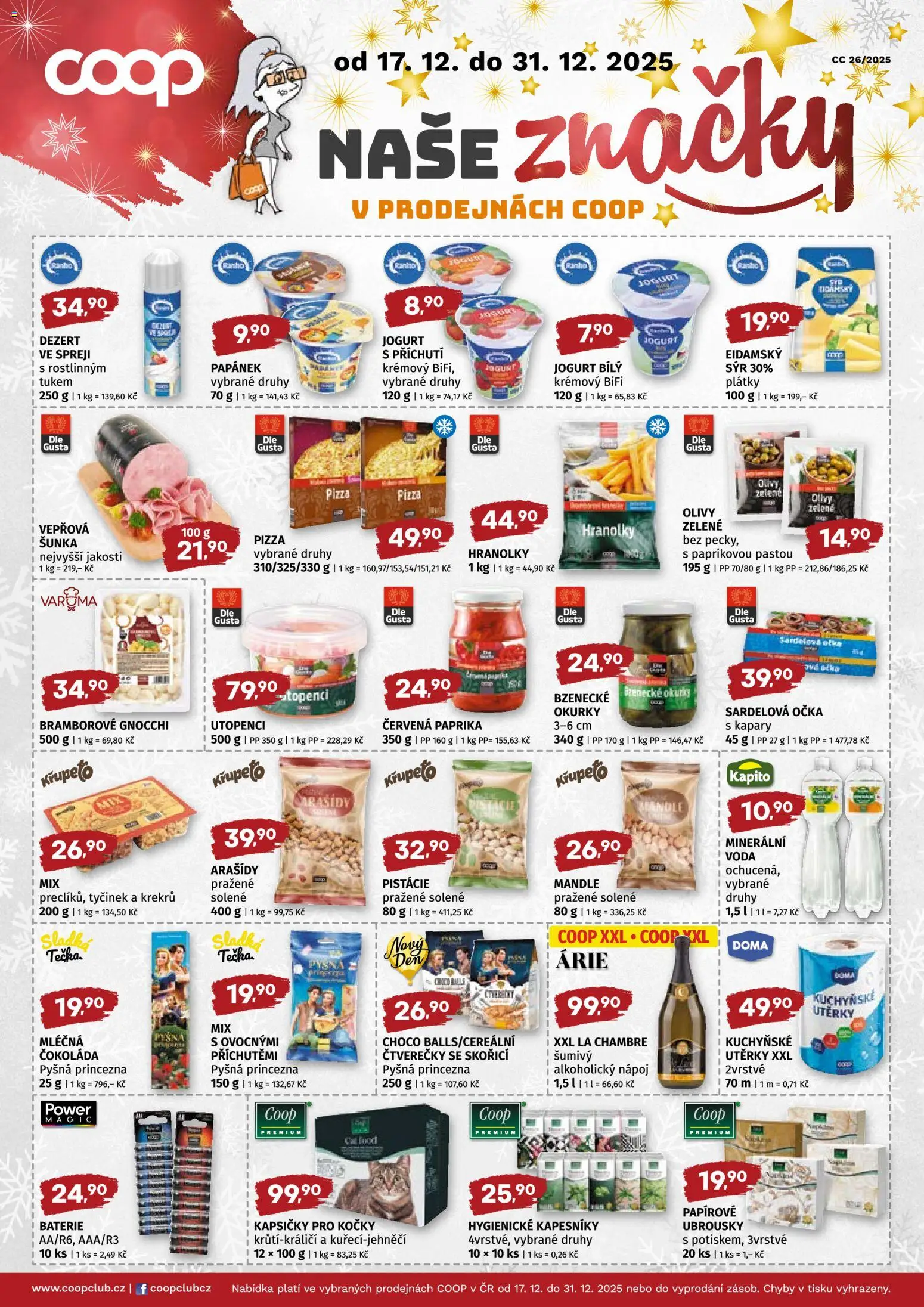 Coop leták - Středočeský region od 17.12.2025 | Strana: 4 | Produkty: Čokoláda, Ubrousky, Kapary, Paprika