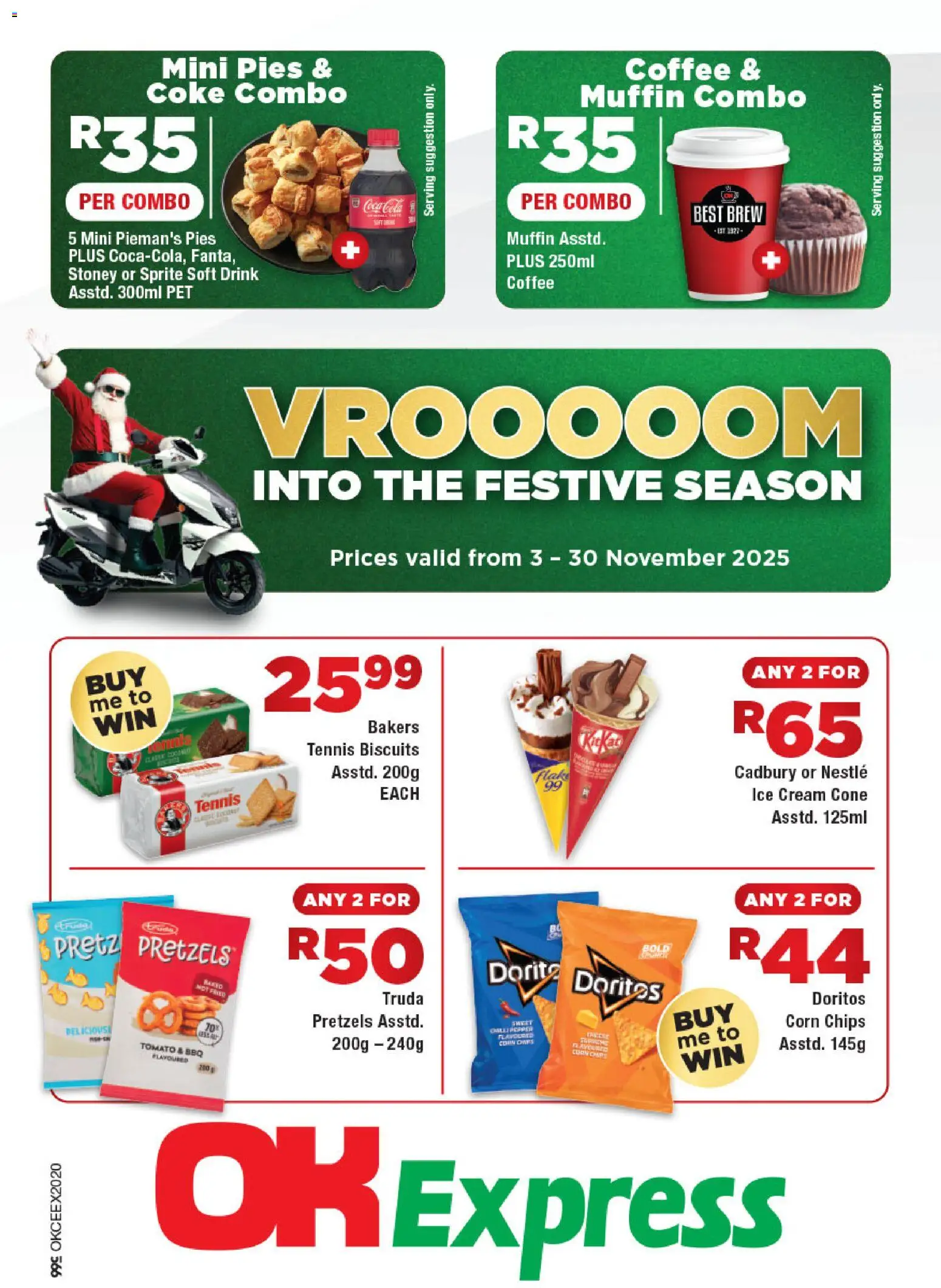 New OK Foods catalogue – valid from 03.11.2025 | Page: 1 | Products: Coffee, Chips, Cream, Ice cream