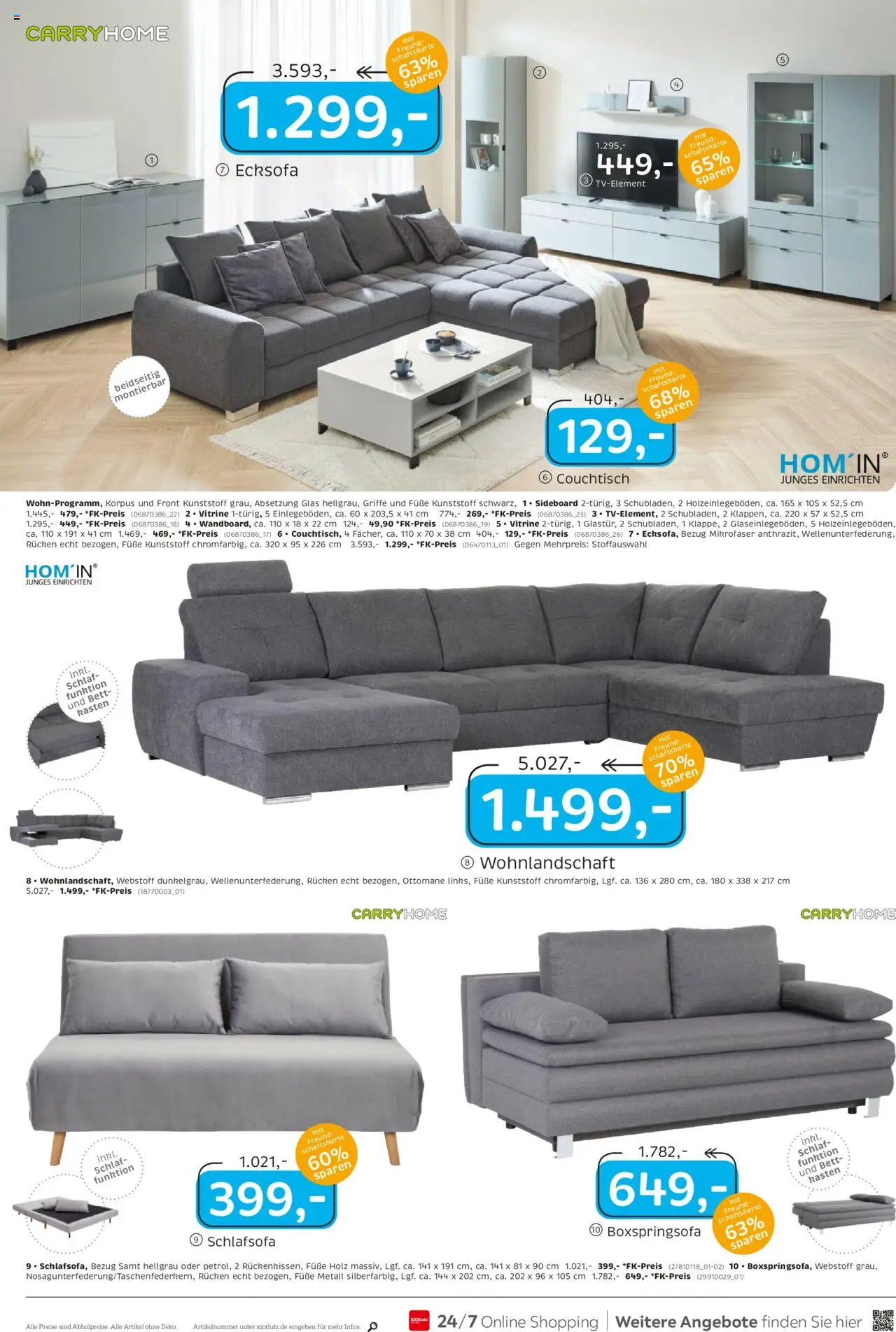 XXXL Lutz Prospekt 	 - gültig ab dem 21.07.2025 | Seite: 22 | Produkte: Wohnlandschaft, Schlafsofa, Bett, Couchtisch