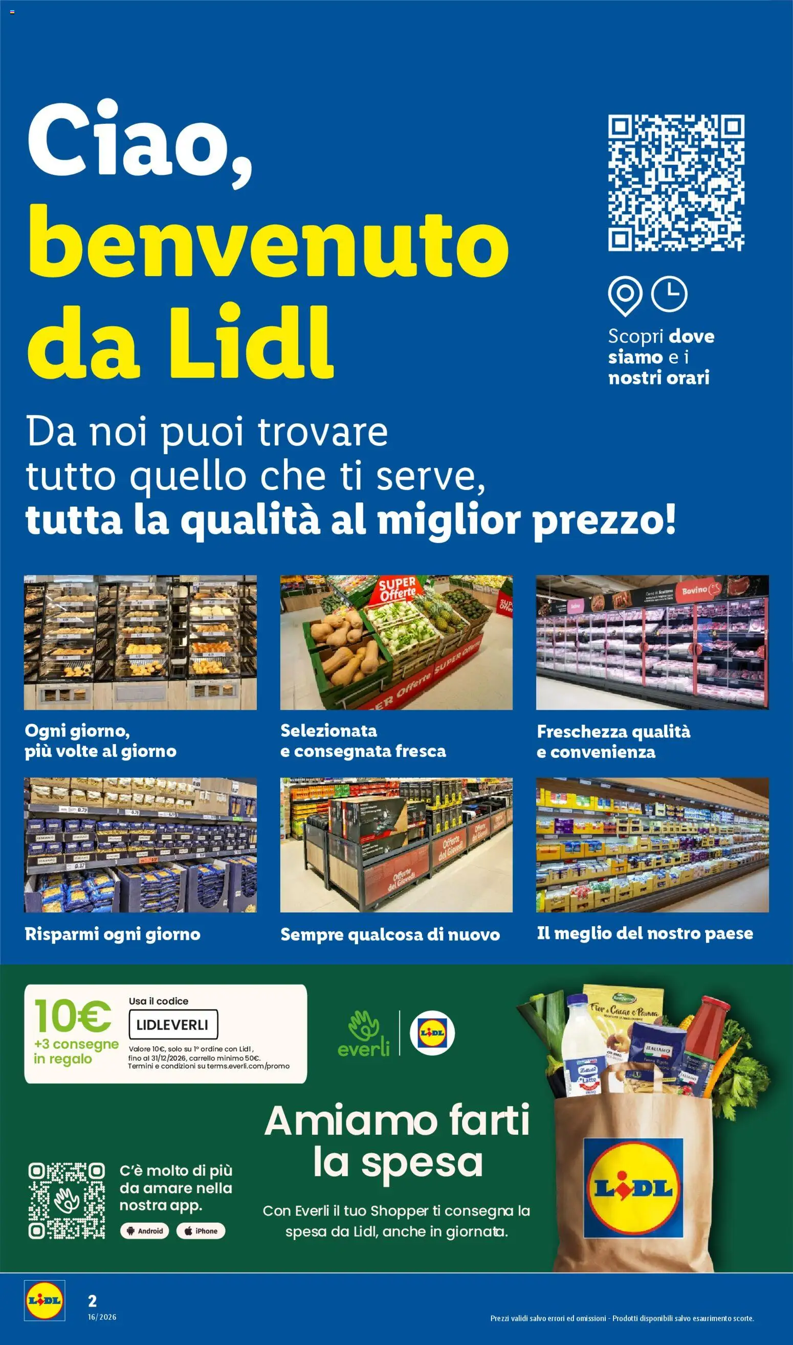 Volantino Lidl del 16.04.2026 | Pagina: 2 | Prodotti: Bovino, Panna, Latte, Carrello