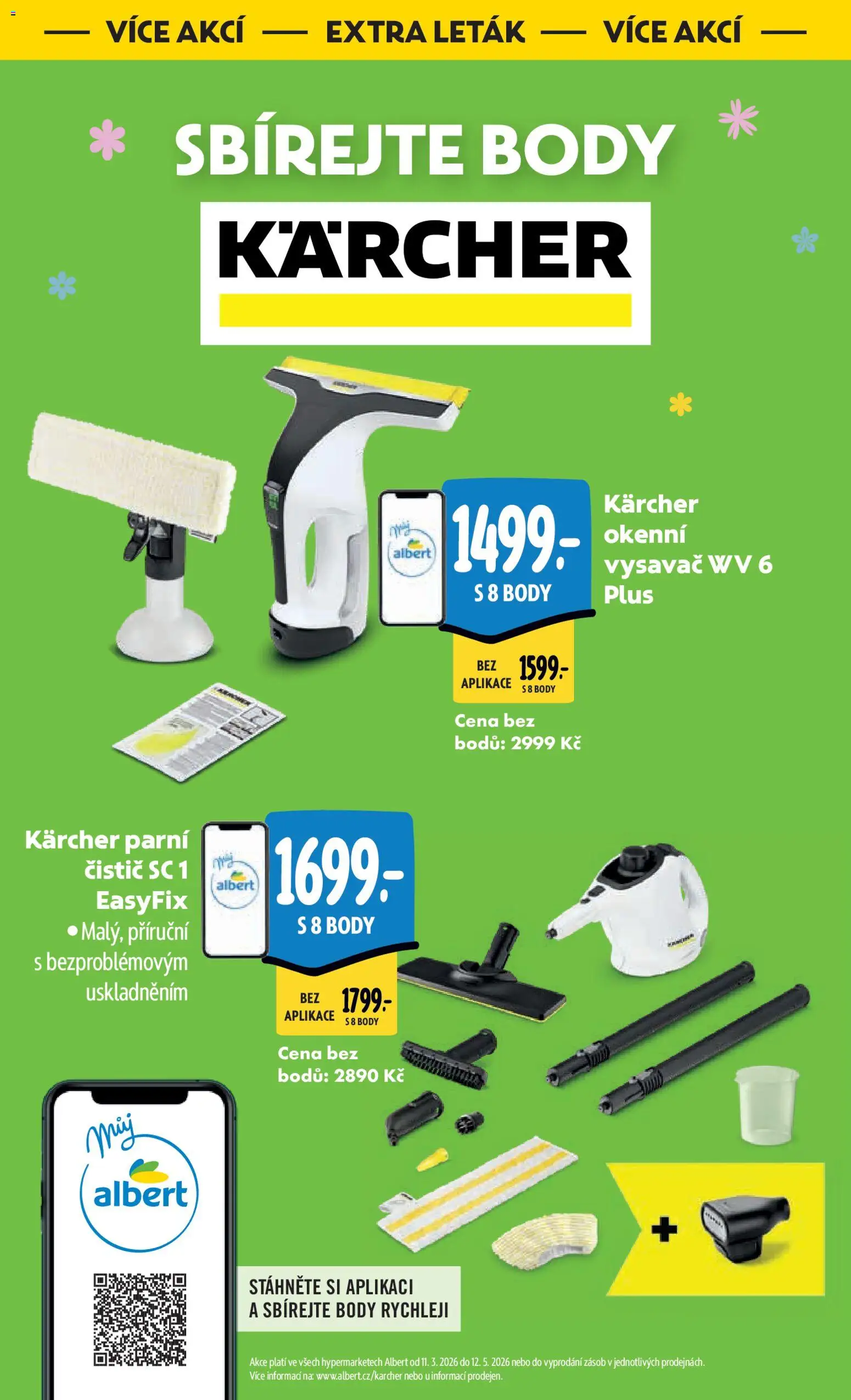 Albert leták - Hypermarket od 25.03.2026 | Strana: 52 | Produkty: Kärcher, Parní čistič, Vysavač, Body