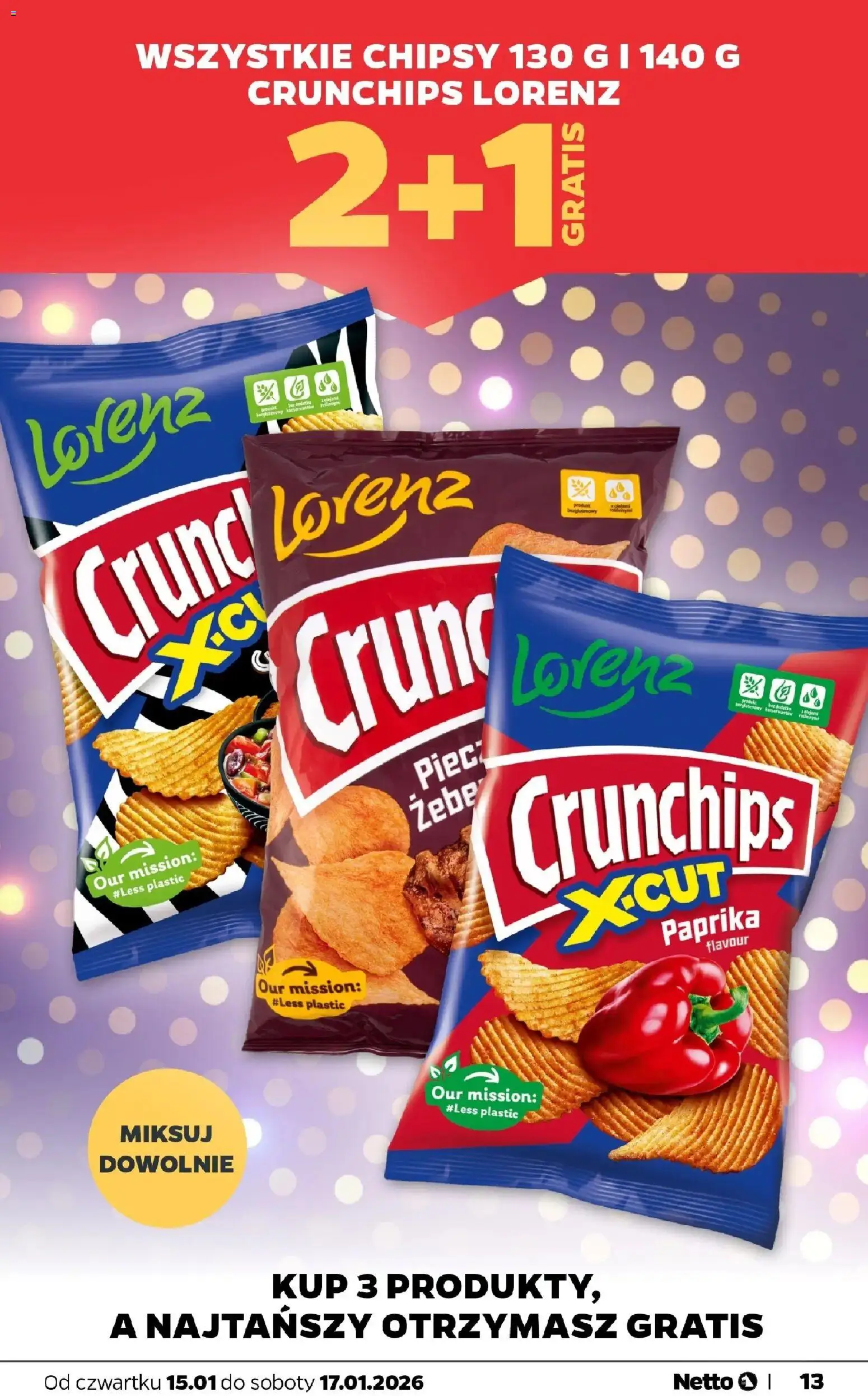Netto gazetka - Spożywcza od 15.01.2026 | Strona: 13 | Produkty: Chipsy