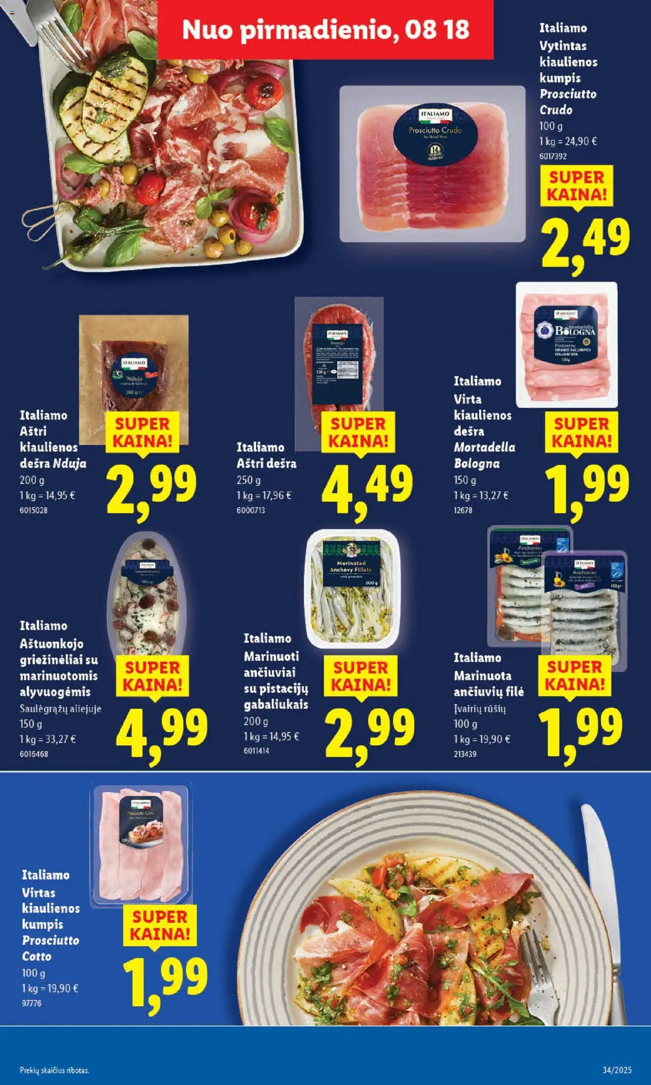 LIDL leidinys│galioja nuo 18.08.2025 | Puslapis: 11 | Prekių: Kiaulienos, Kumpis, Dešra