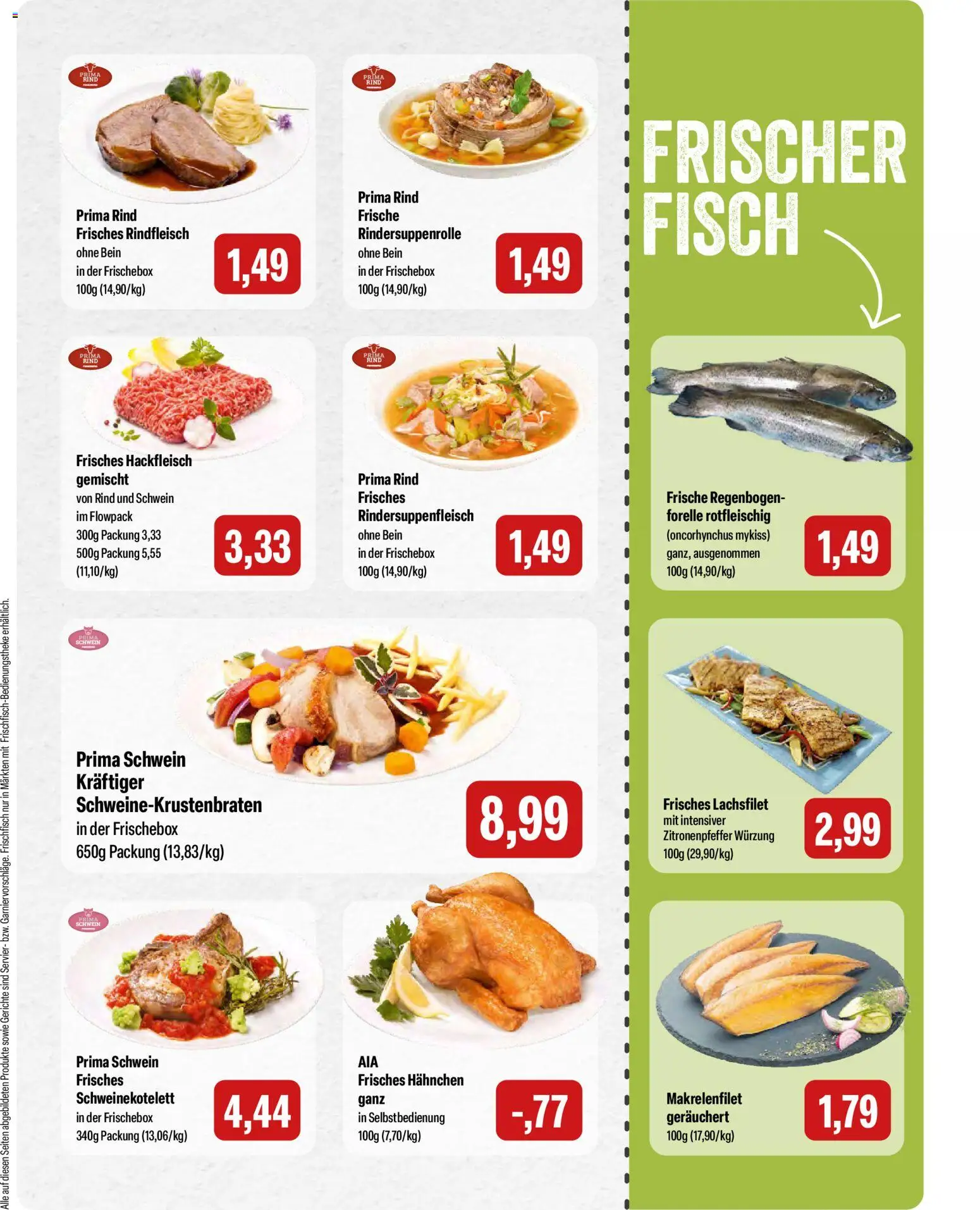 Feneberg Angebote – gültig ab 08.01.2026 | Seite: 3 | Produkte: Hahnchen, Fisch, Rindfleisch, Hackfleisch