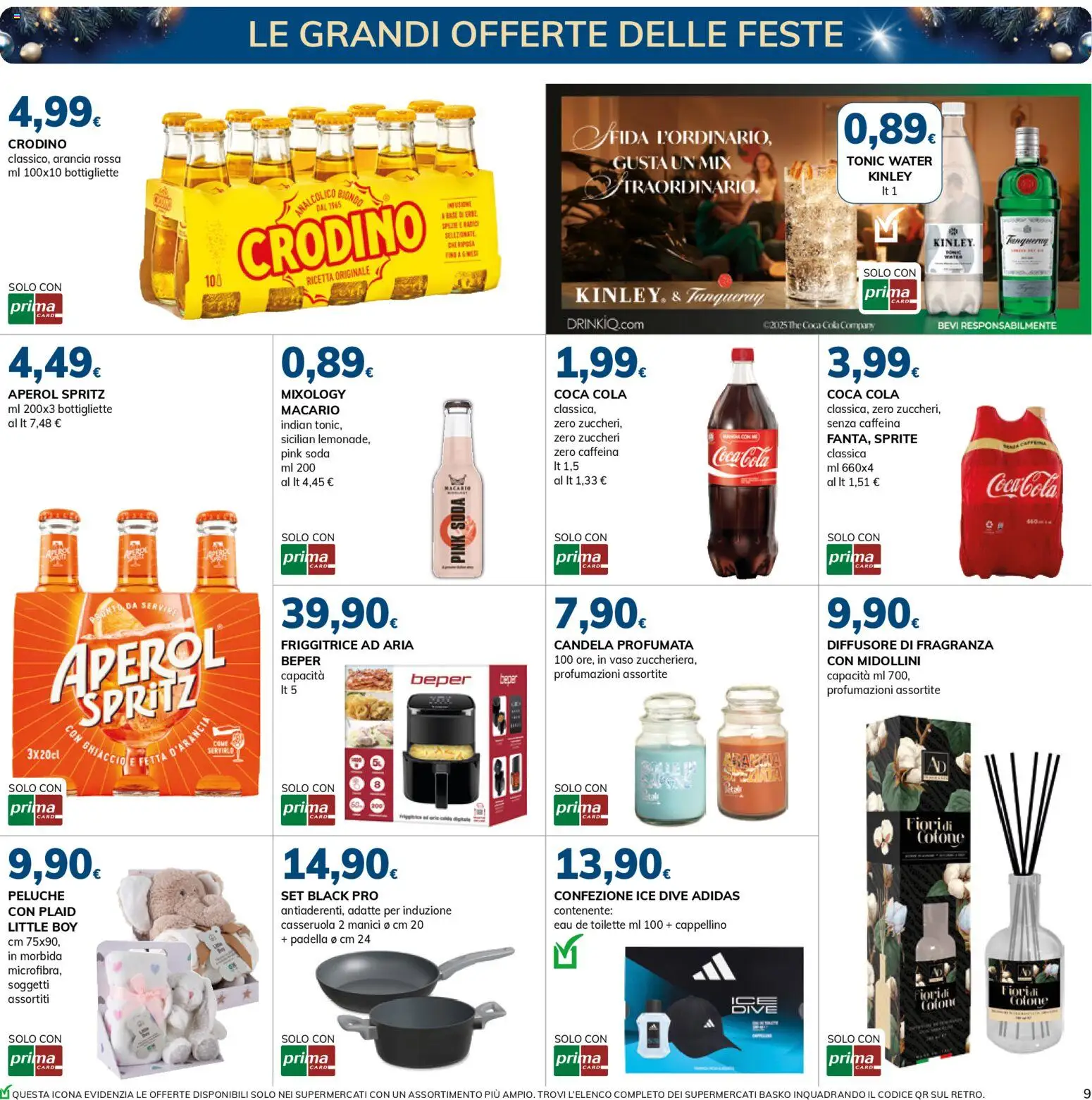 Volantino Basko del 09.12.2025 | Pagina: 9 | Prodotti: Friggitrice ad aria, Spezie, Padella, Coca Cola