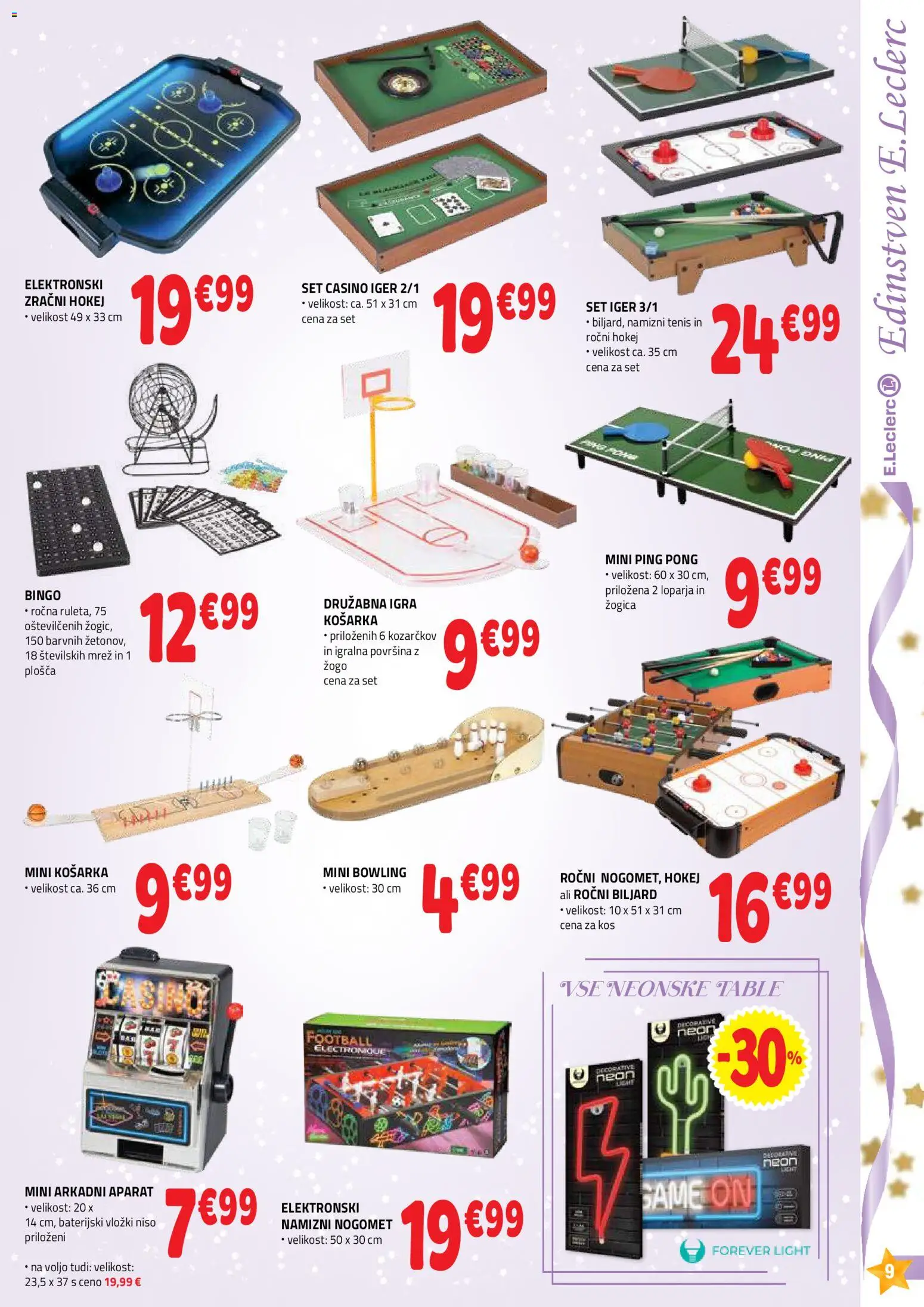 Novi E.leclerc katalog ponudbe – veljaven od 26.11.2025 | Stran: 9 | Izdelki: Igra, Vložki, Kos