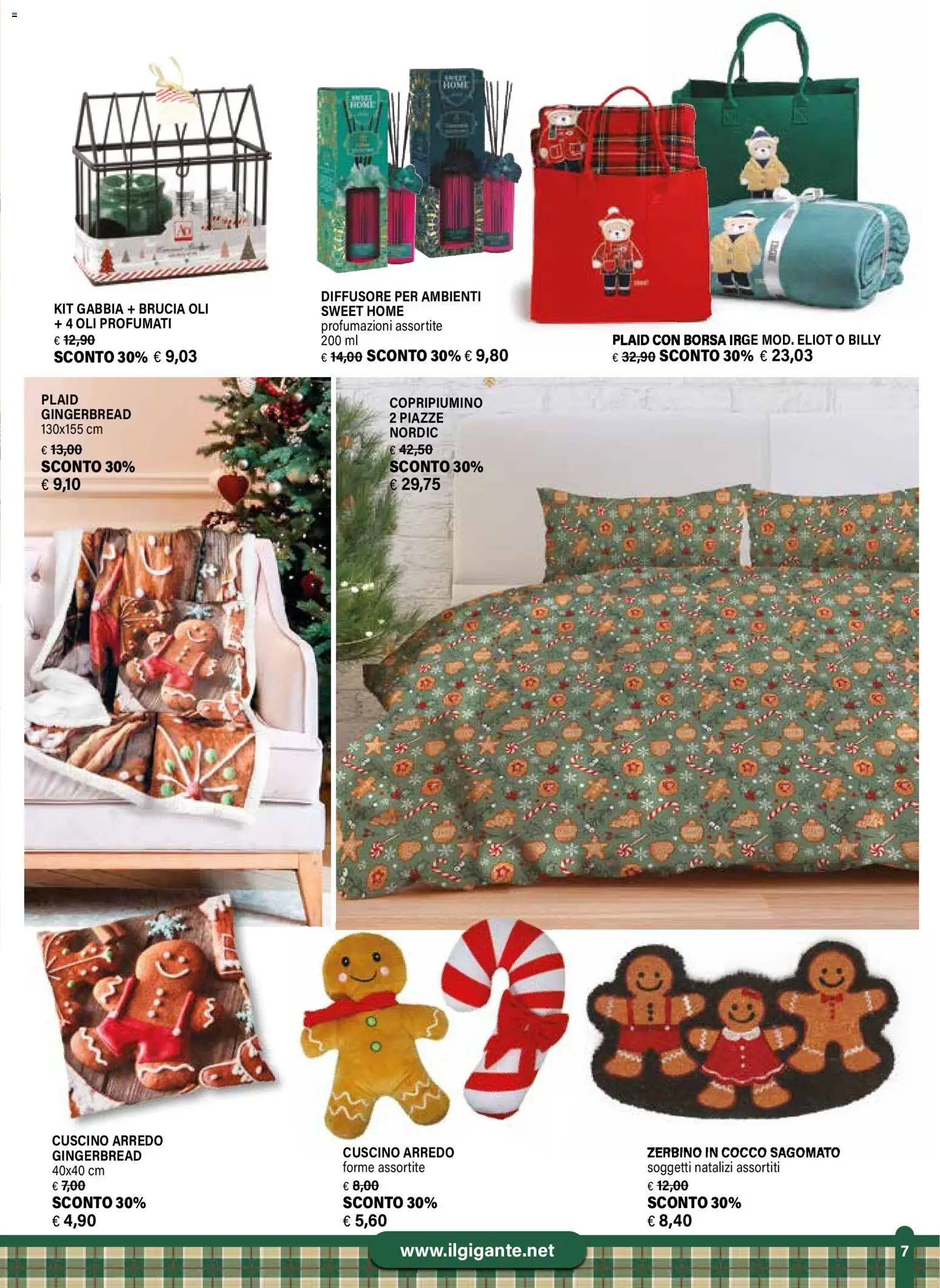 Volantino Il Gigante del 24.11.2025 | Pagina: 7 | Prodotti: Copripiumino, Cocco, Borsa, Cuscino