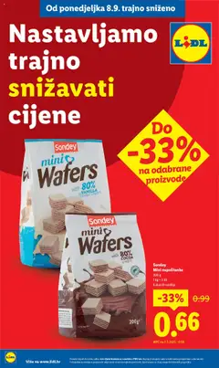 Nastavljamo trajno snižavati cijene Lidl - Pregled kataloga iz trgovine Lidl, vrijedi od 08.09.2025