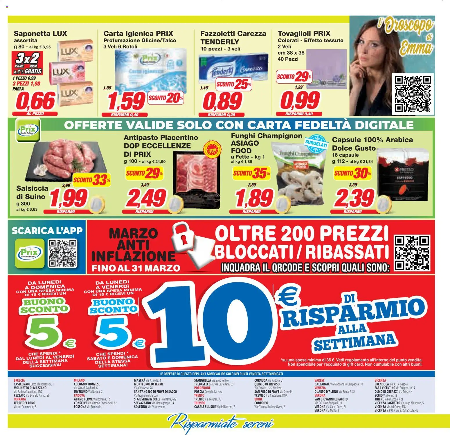 Volantino Prix del 16.03.2026 | Pagina: 28 | Prodotti: Saponetta, Suino, Funghi, Polo