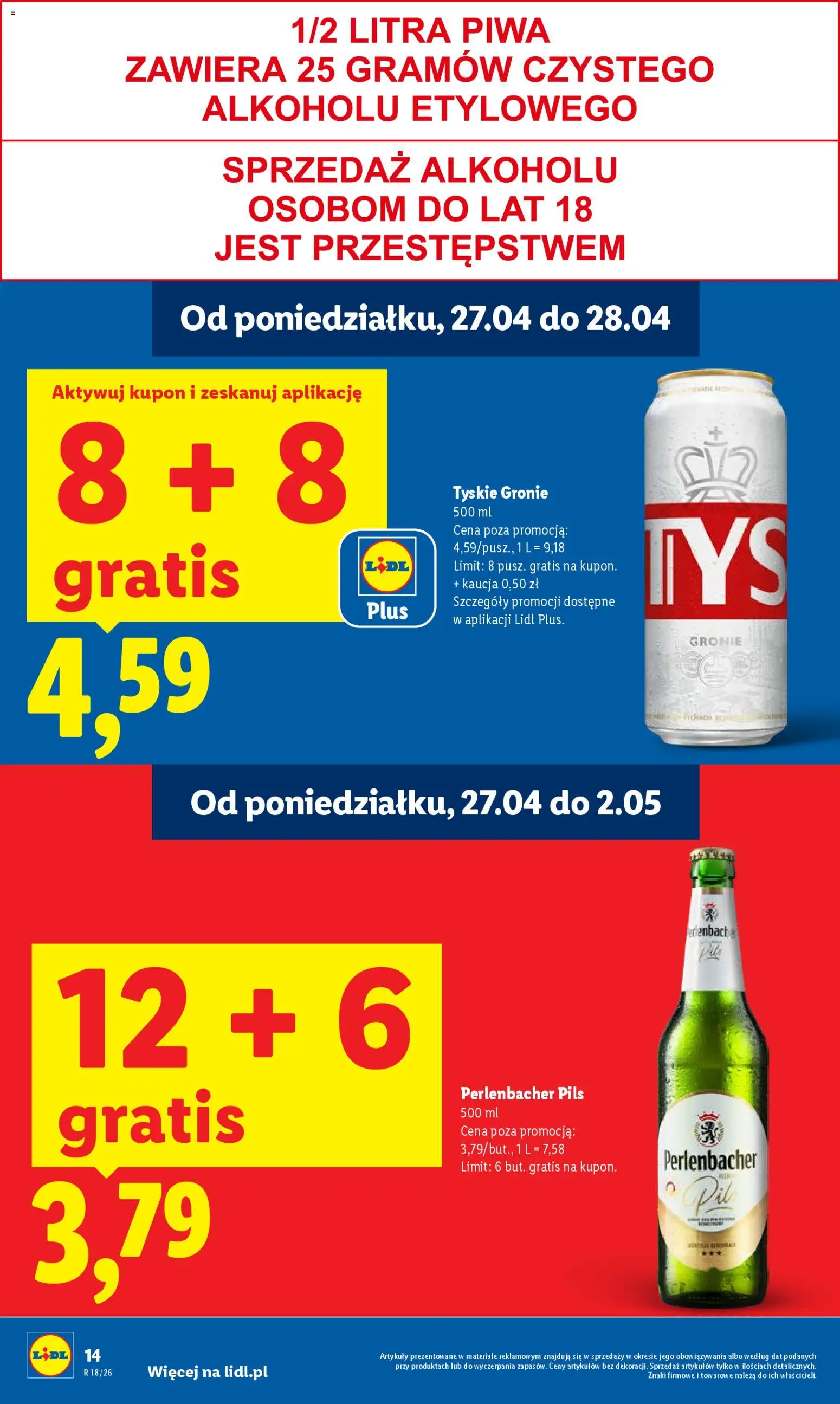 Lidl Polsko leták od 27.04.2026 | Strana: 14 | Produkty: Perlenbacher