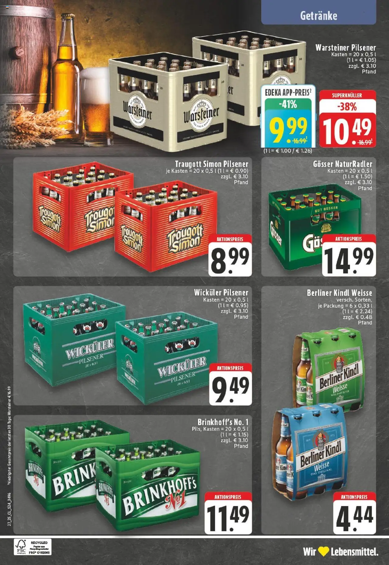 Edeka prospekt Essen	 - gültig ab dem 29.06.2025 | Seite: 24 | Produkte: Berliner, Warsteiner