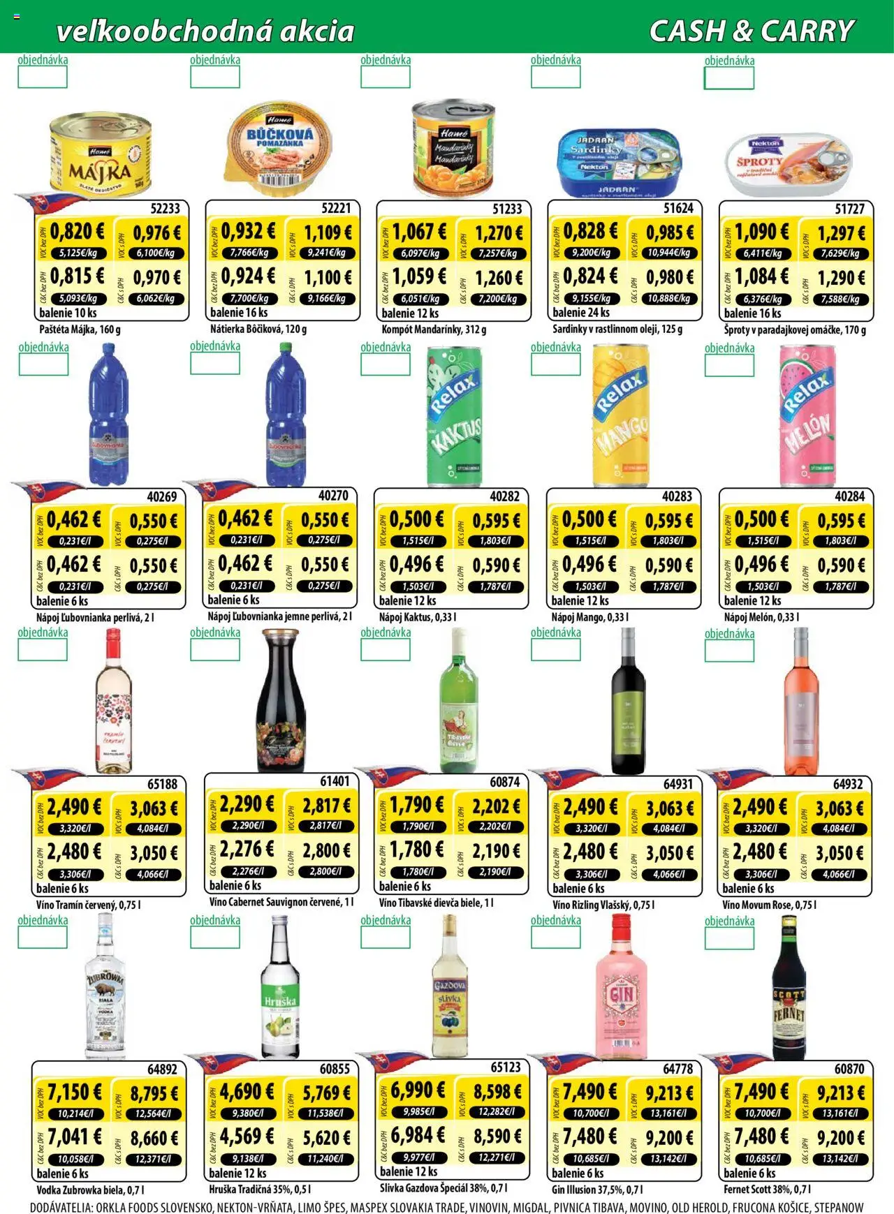 Nové Milk Agro akcie – leták je platný od 15.10.2025 | Strana: 6 | Produkty: Sardinky, Víno, Mango, Melón