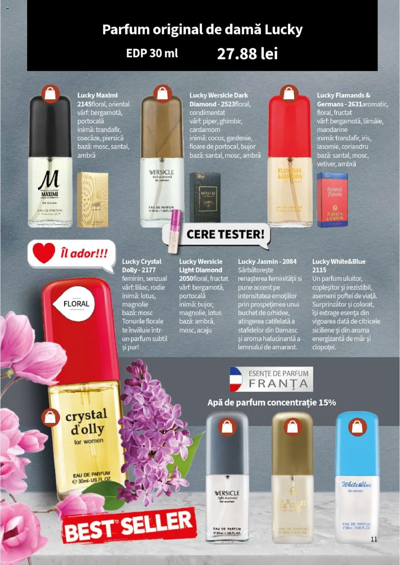 Noul catalog Lady’s – valabil de la 25.09.2025 | Pagină: 13 | Produse: Piersică, Apă de parfum, Mandarine, Apă