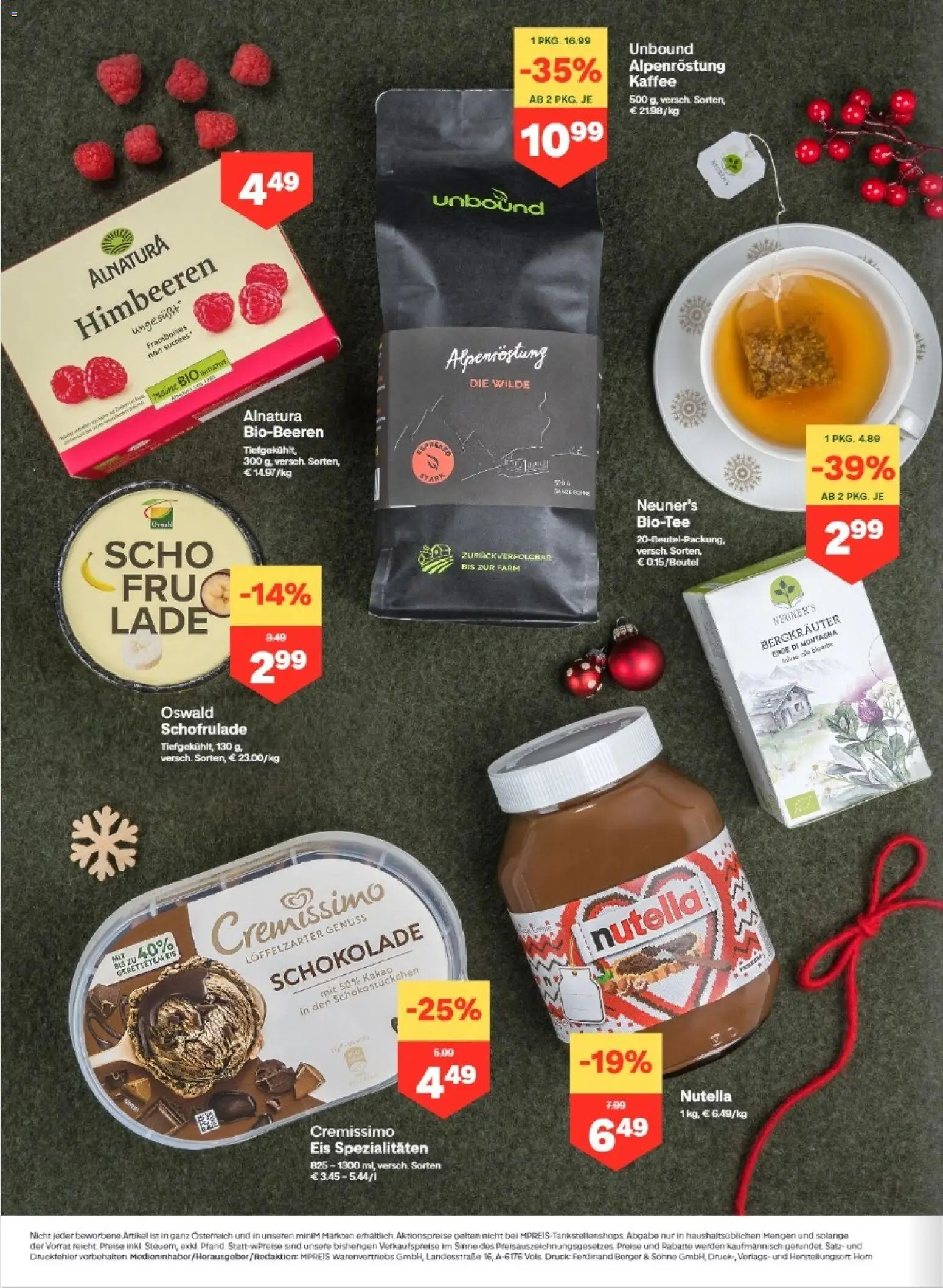 MPREIS Hohenems gültig ab 11.12.2025 | Seite: 10 | Produkte: Eis, Kaffee, Schokolade