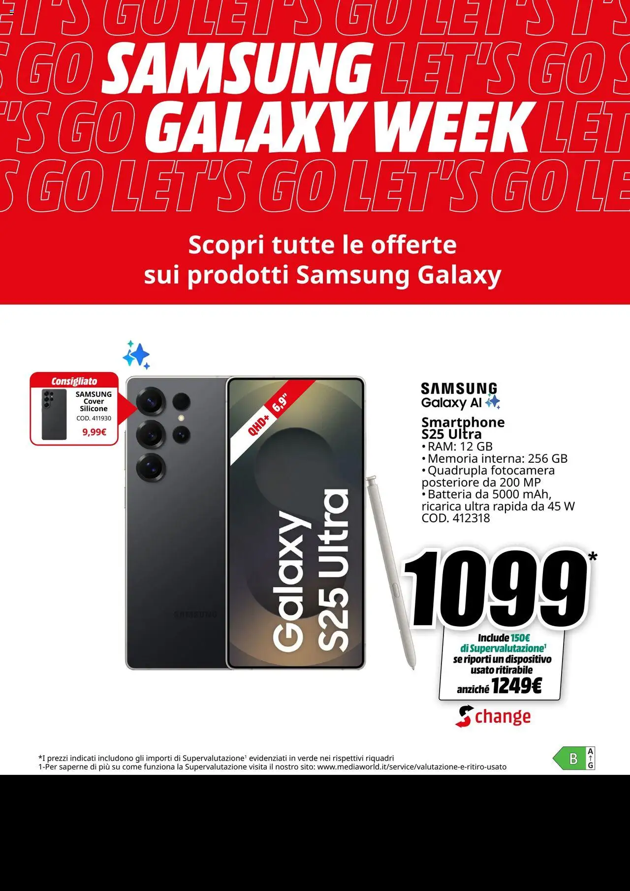 Volantino Media World del 22.09.2025 | Pagina: 2 | Prodotti: Samsung Galaxy, Fotocamera, Silicone, Batteria