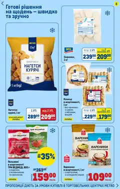 Metro акції дійснийкції з 16.04.2026 | Сторінка: 8 | Товари: Пельмені, Сковорода, Духовка, Вареники