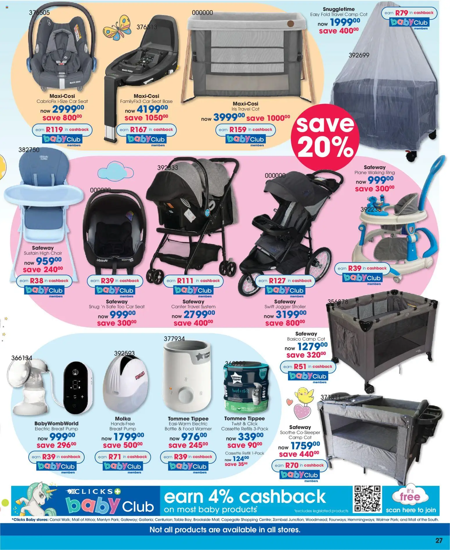 New Clicks catalogue – valid from 25.03.2026 | Page: 27 | Products: Jogger, Table, Chair