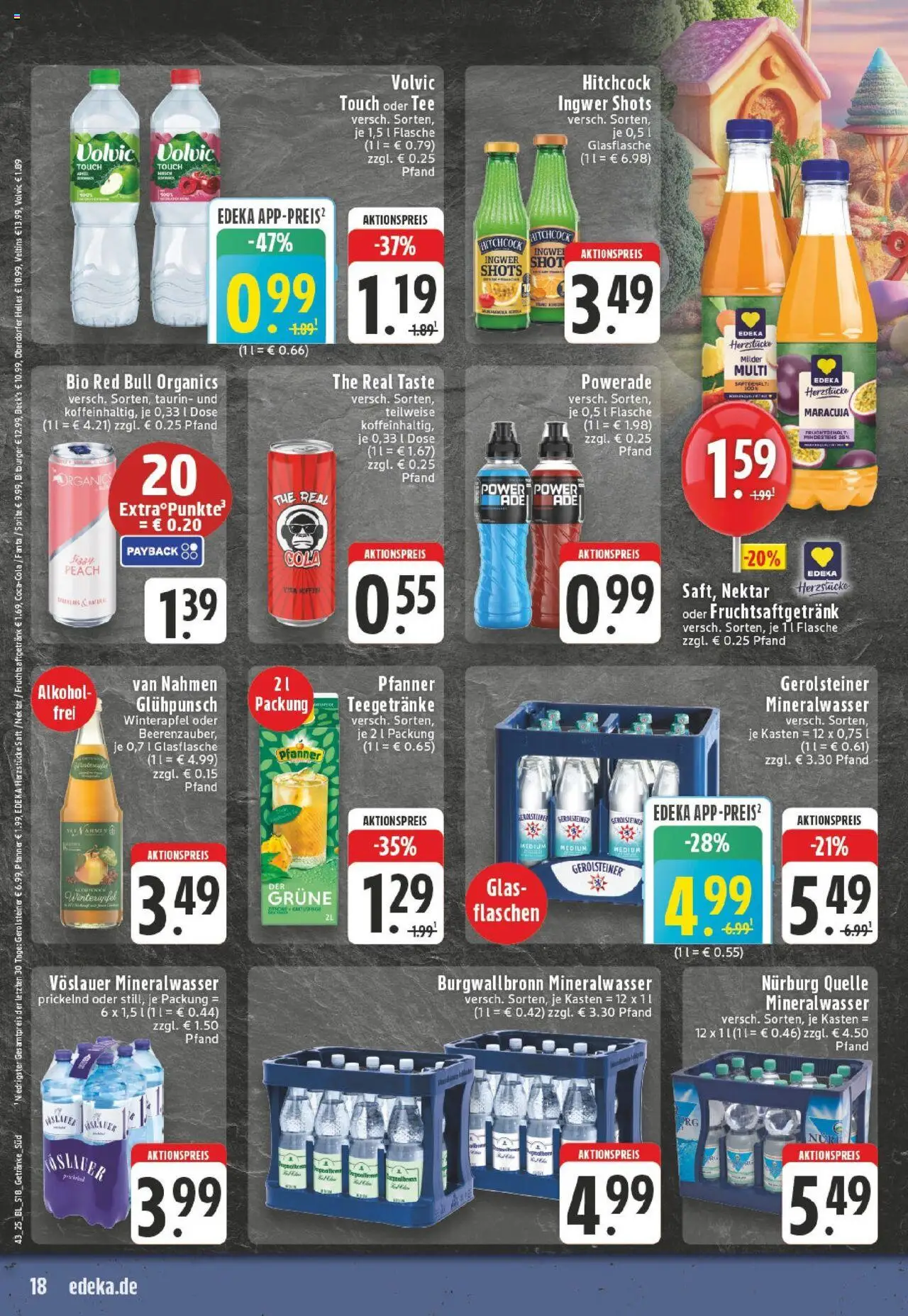 Edeka prospekt Lindlar	 – gültig ab 19.10.2025 | Seite: 18 | Produkte: Sprite, Mineralwasser, Tee, Veltins
