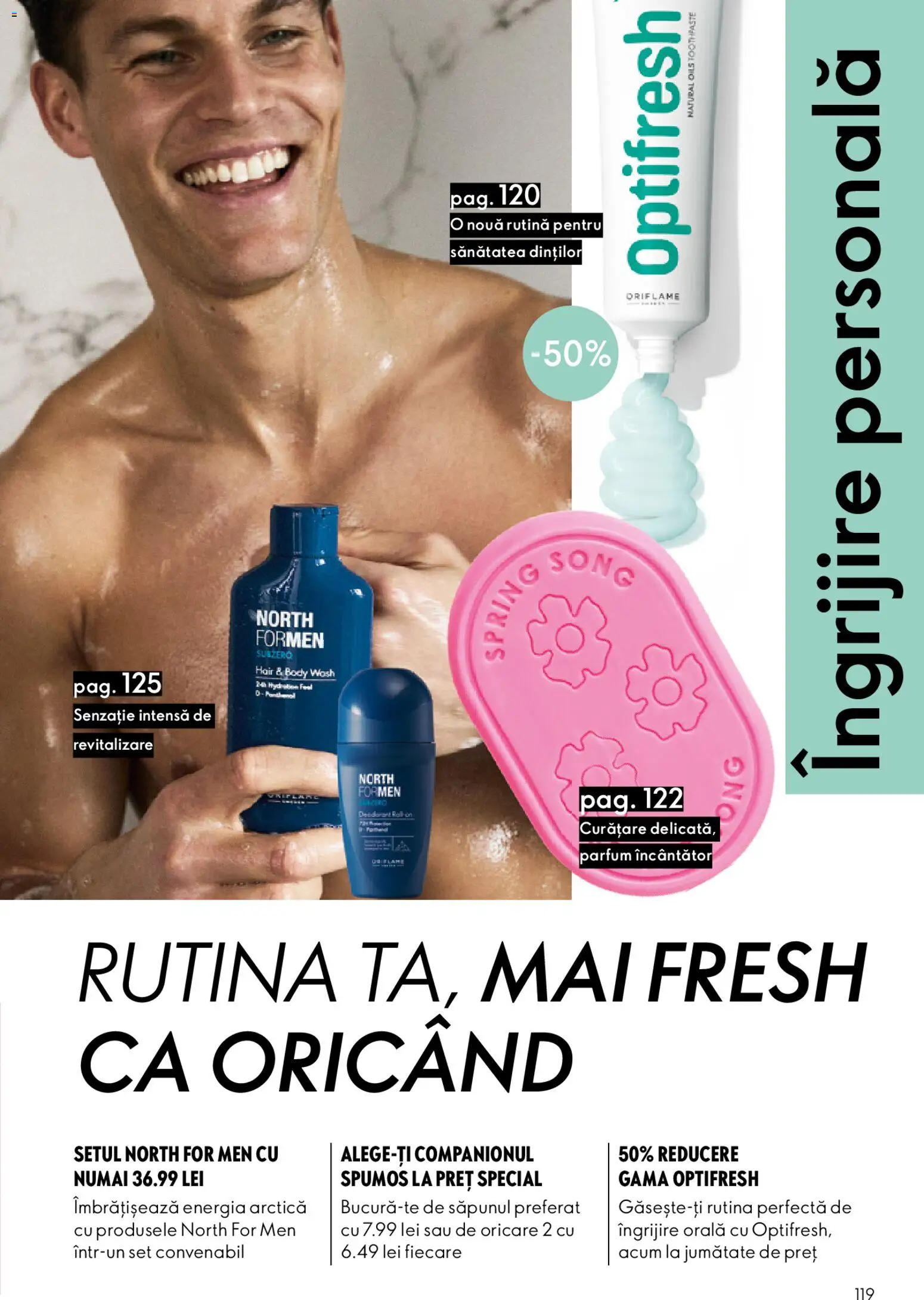 Noul catalog Oriflame – valabil de la 15.04.2026 | Pagină: 119 | Produse: Body, Parfum, Deodorant