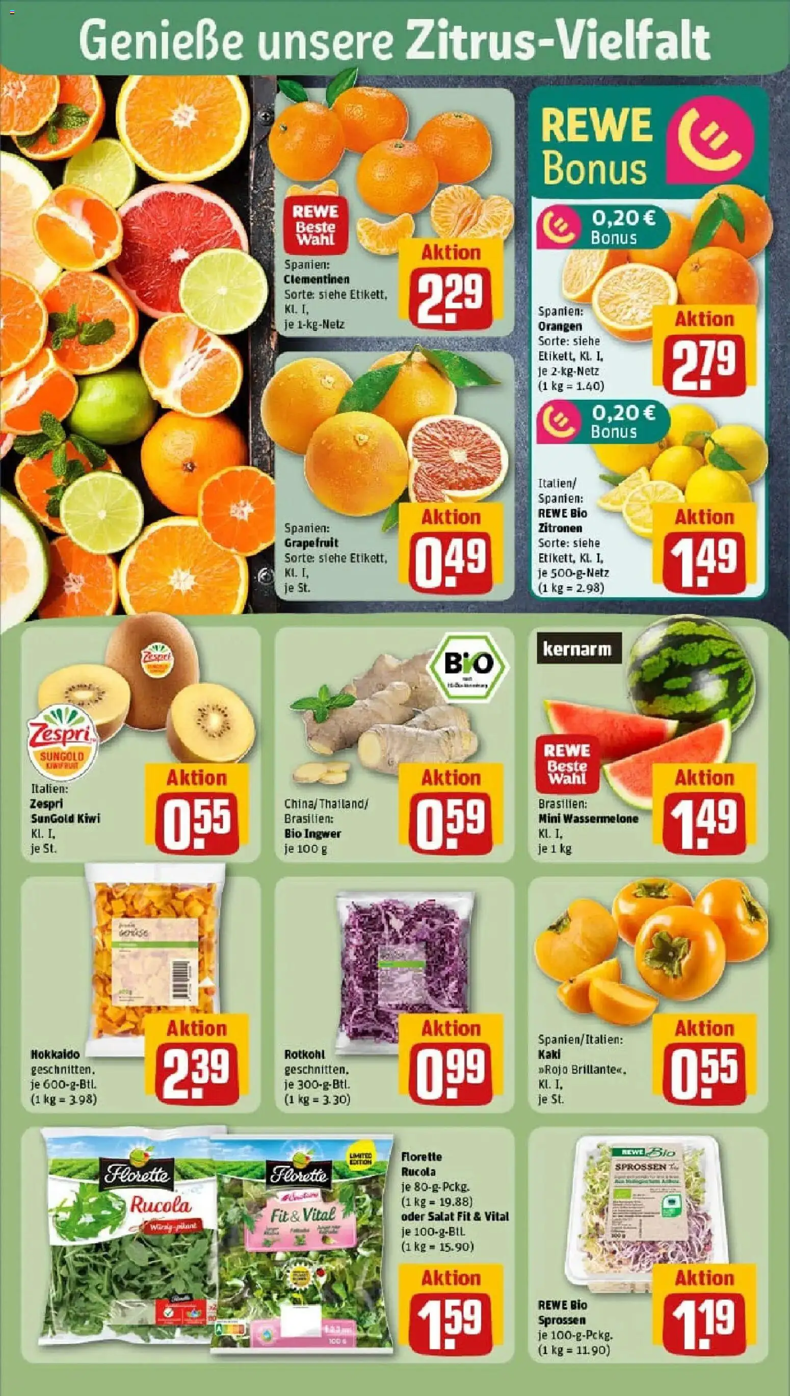Rewe prospekt Kirchseeon	 – gültig ab 10.11.2025 | Seite: 6 | Produkte: Grapefruit, Kaki, Wassermelone, Salat