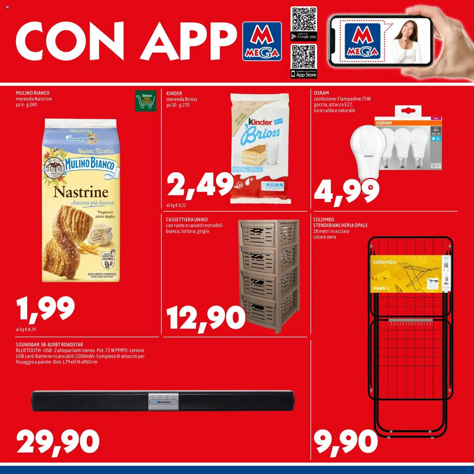 Volantino Mega del 15.01.2026 | Pagina: 7 | Prodotti: Pasta sfoglia, Olio, USB, Cassettiera