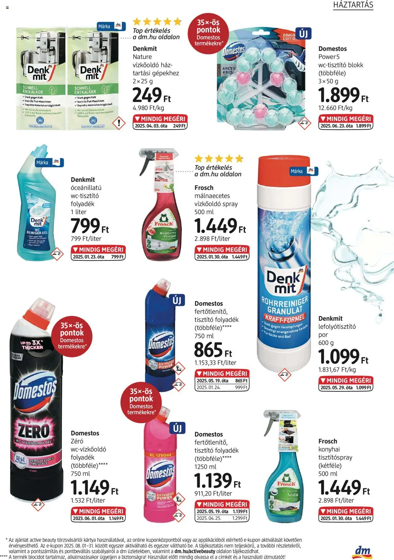 DM Drogerie Markt akciós ujság - amely érvényes a következő dátumtól: 14.08.2025 | Oldal: 27 | Termékek: Vízkőoldó, WC