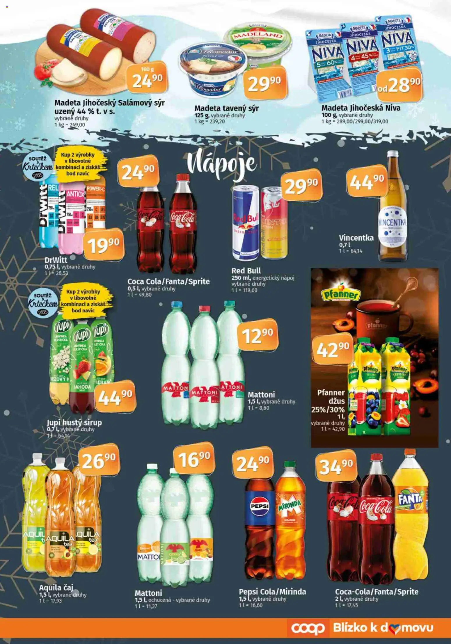 Konzum leták od 03.12.2025 | Strana: 5 | Produkty: Energetický nápoj, Madeland Madeta, Red Bull, Niva