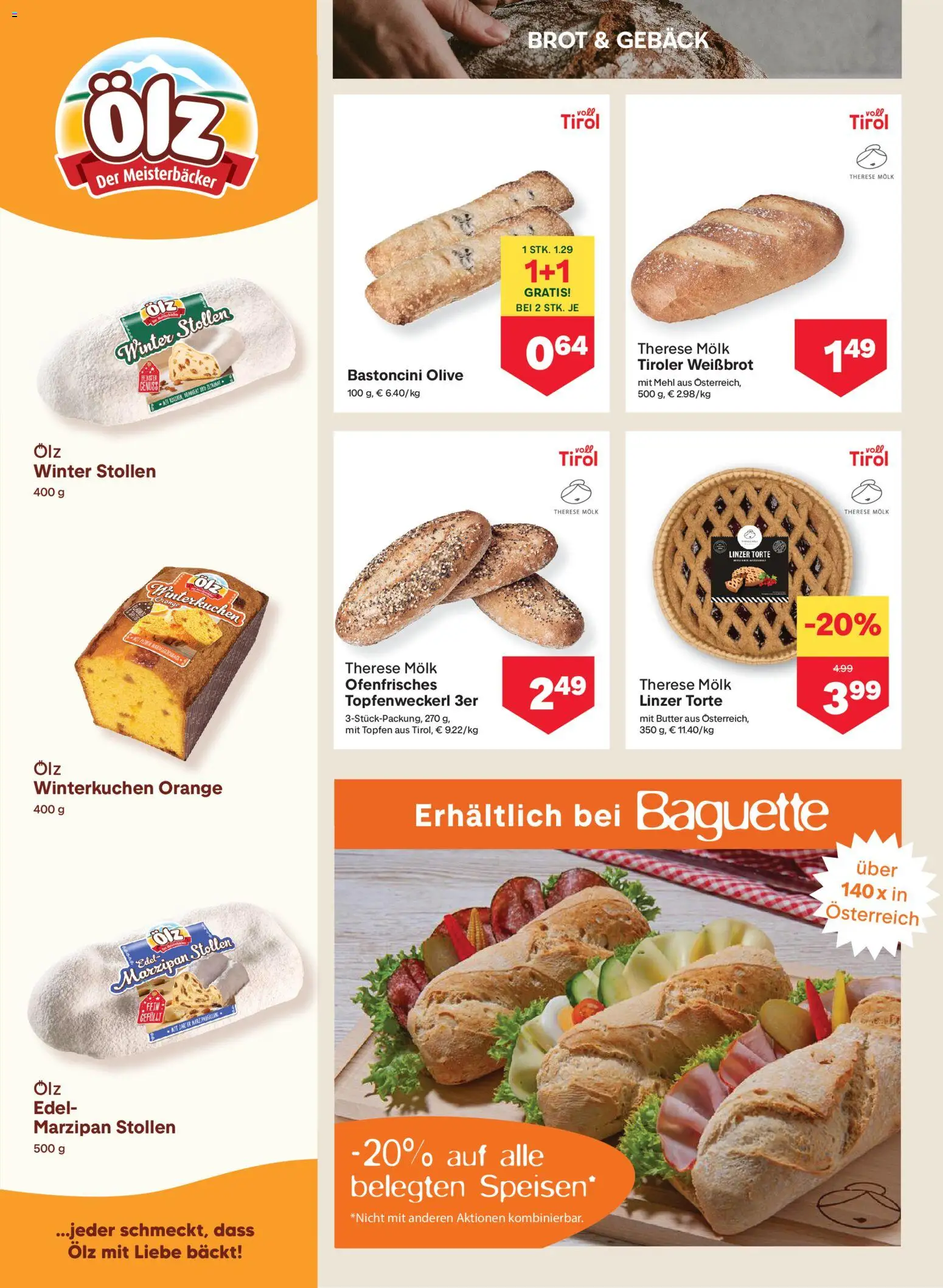 MPREIS Flugblatt gültig ab 20.11.2025 | Seite: 4 | Produkte: Jääkaappipakastin, Butter, Brot