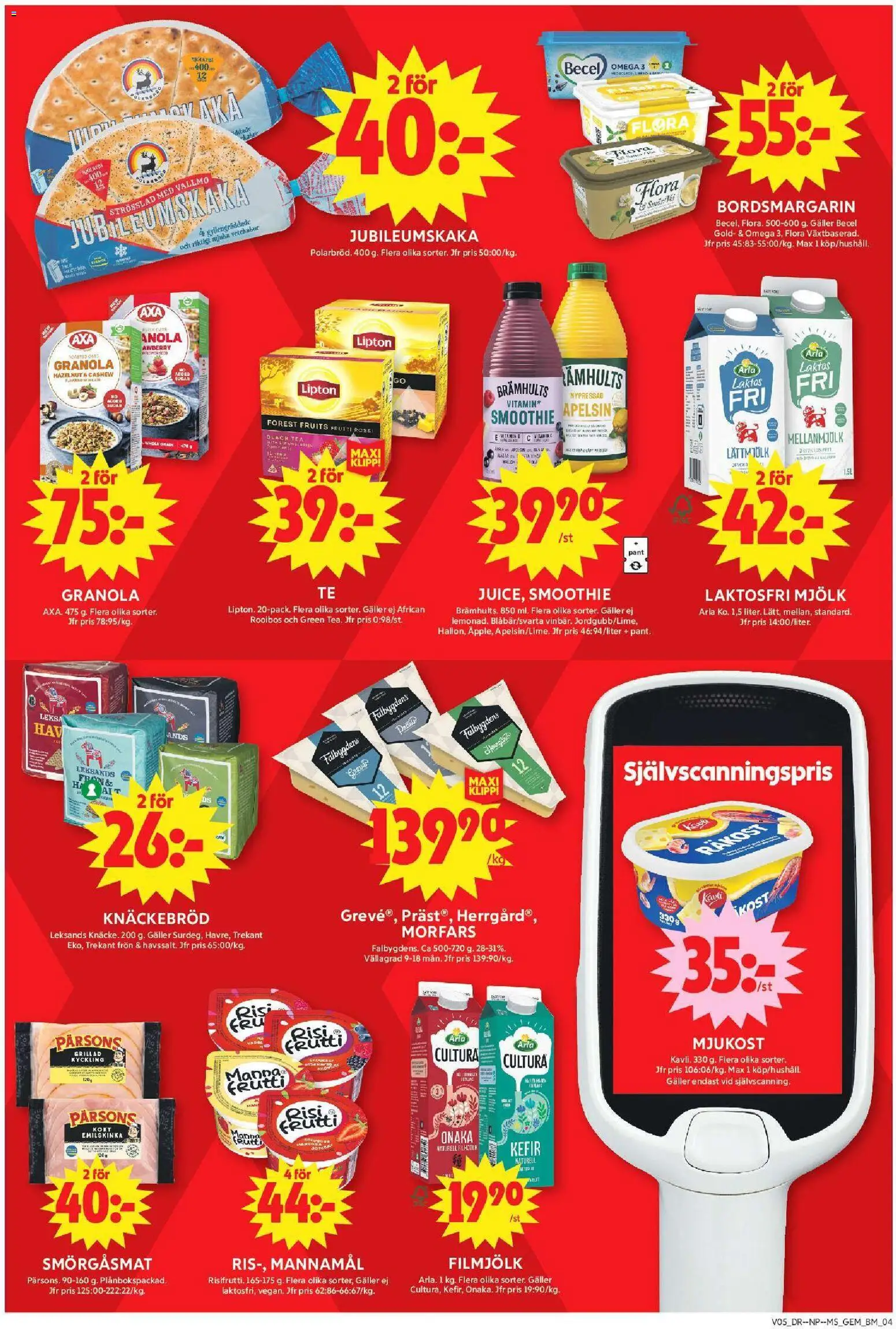 ICA Maxi reklamblad aktuell från 26.01.2026 | Sida: 4 | Produkter: Galler, Knäckebröd, Granola, Apelsin