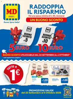 Anteprima del volantino MD Discount Risparmio catalogo valido a partire dal 23.09.2025
