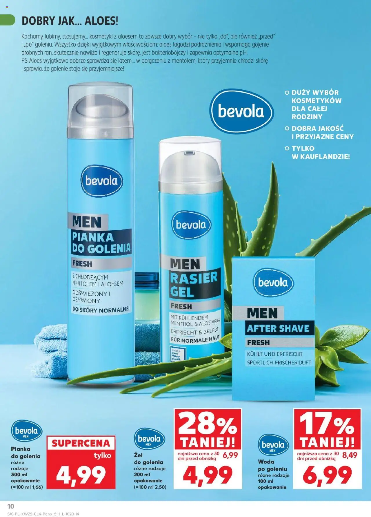Kaufland gazetka - Piękne okazje na lato od 18.06.2025 | Strona: 10 | Produkty: Kosmetyki, Aloes, Pianka do golenia, Woda