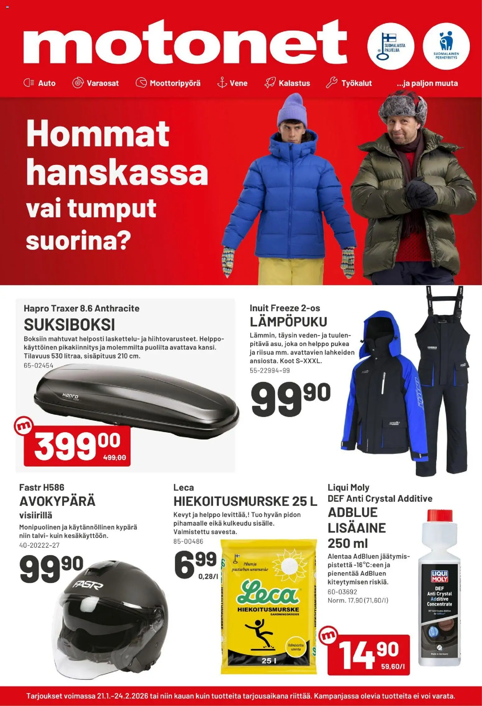Motonet tarjoukset – voimassa 21.02.2026 alkaen | Sivu: 1